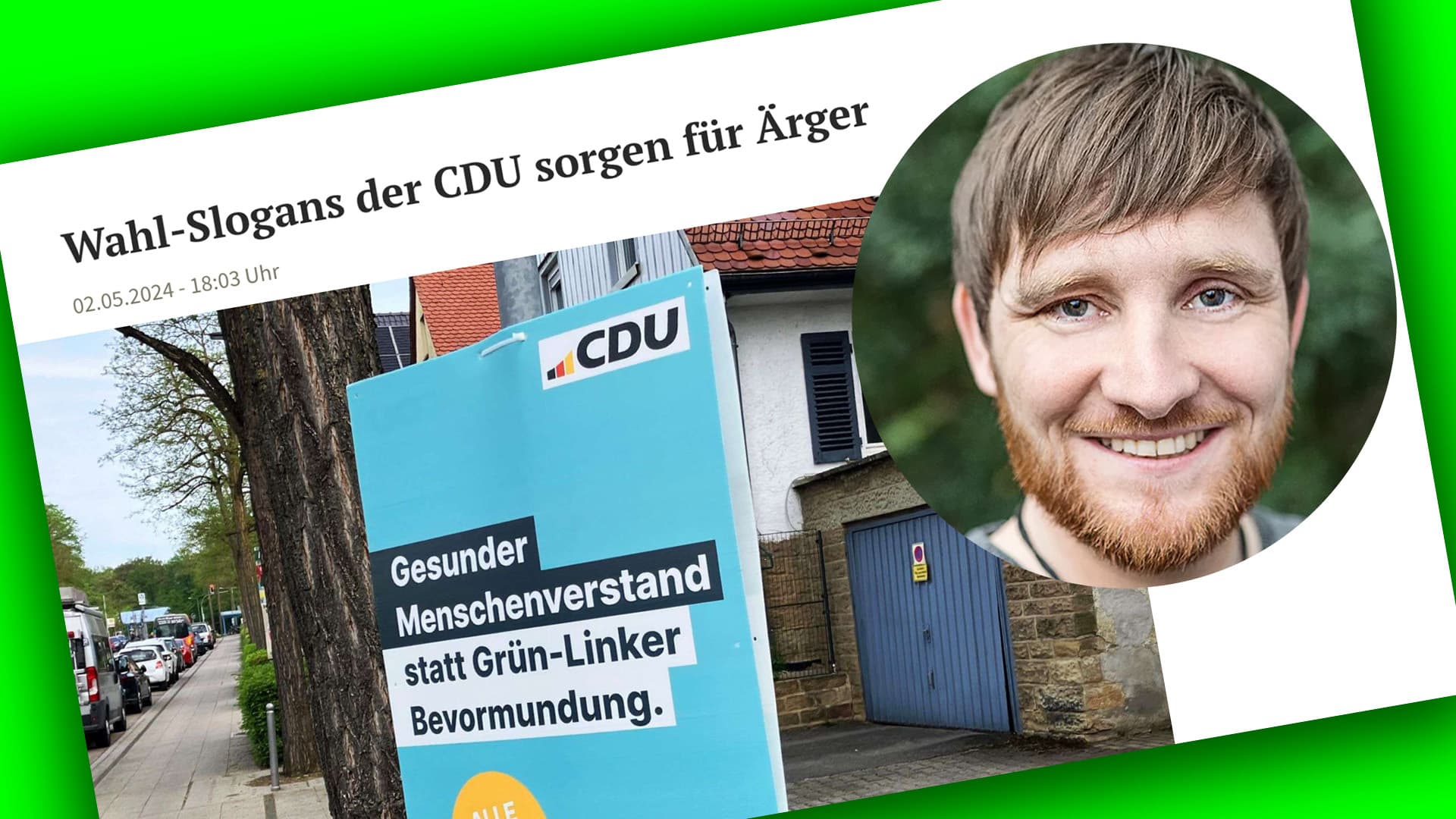 Hier ist der Beweis, dass die Grünen nichts mehr fürchten als gesunden Menschenverstand