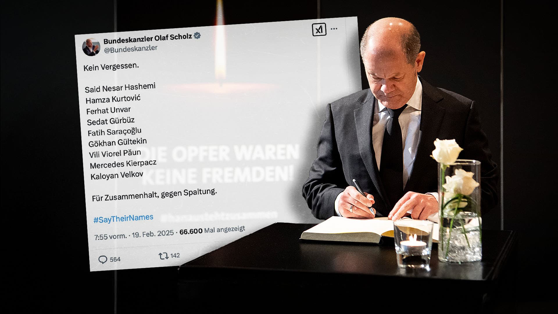 Fünf Jahre nach dem Blutbad in Hanau: Erneut verschweigt Kanzler Olaf Scholz das zehnte Opfer