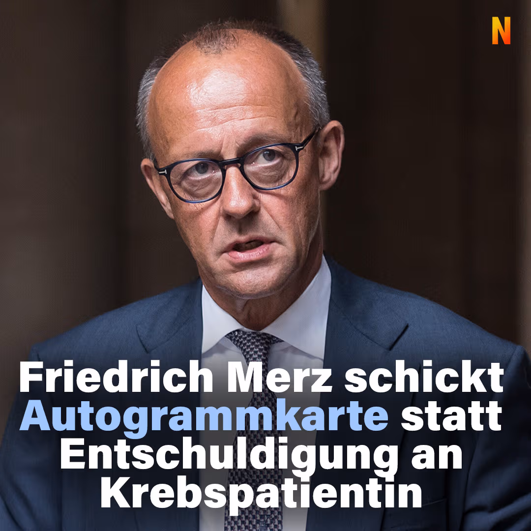 Friedrich Merz schickt Autogrammkarte statt Entschuldigung an Krebspatientin