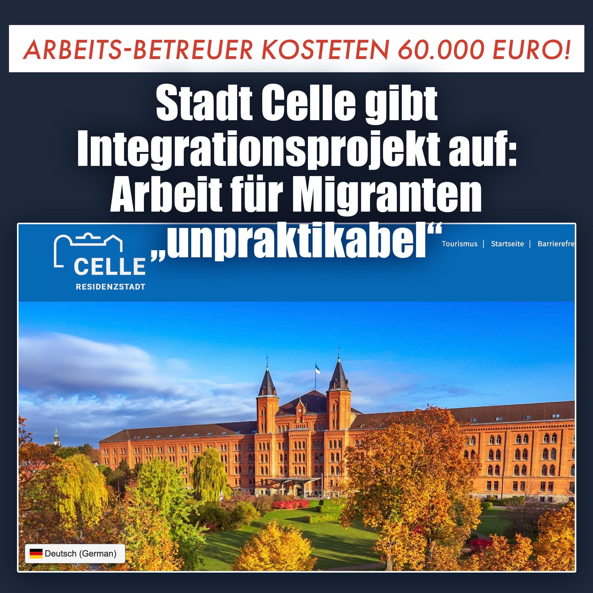 Stadt Celle gibt Integrationsprojekt auf: Arbeit für Migranten „unpraktikabel“ – Betreuer kosteten 60.000 Euro
