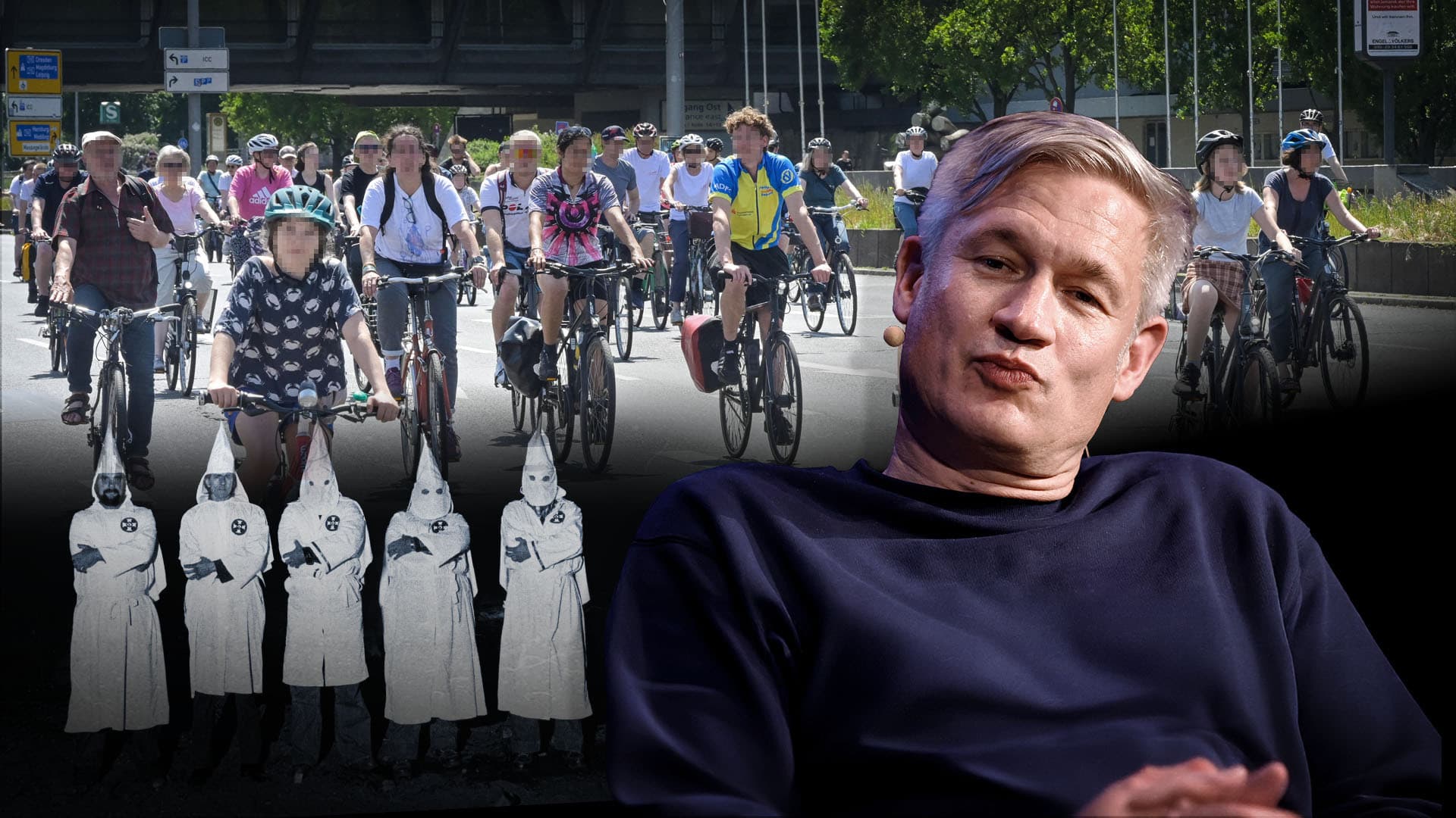 Welt-Herausgeber Ulf Poschardt spricht Klartext: „Was Weißeres als eine Fahrraddemo gibt es nicht. Der Ku-Klux-Klan ist diverser als eine Fahrraddemo in Berlin“