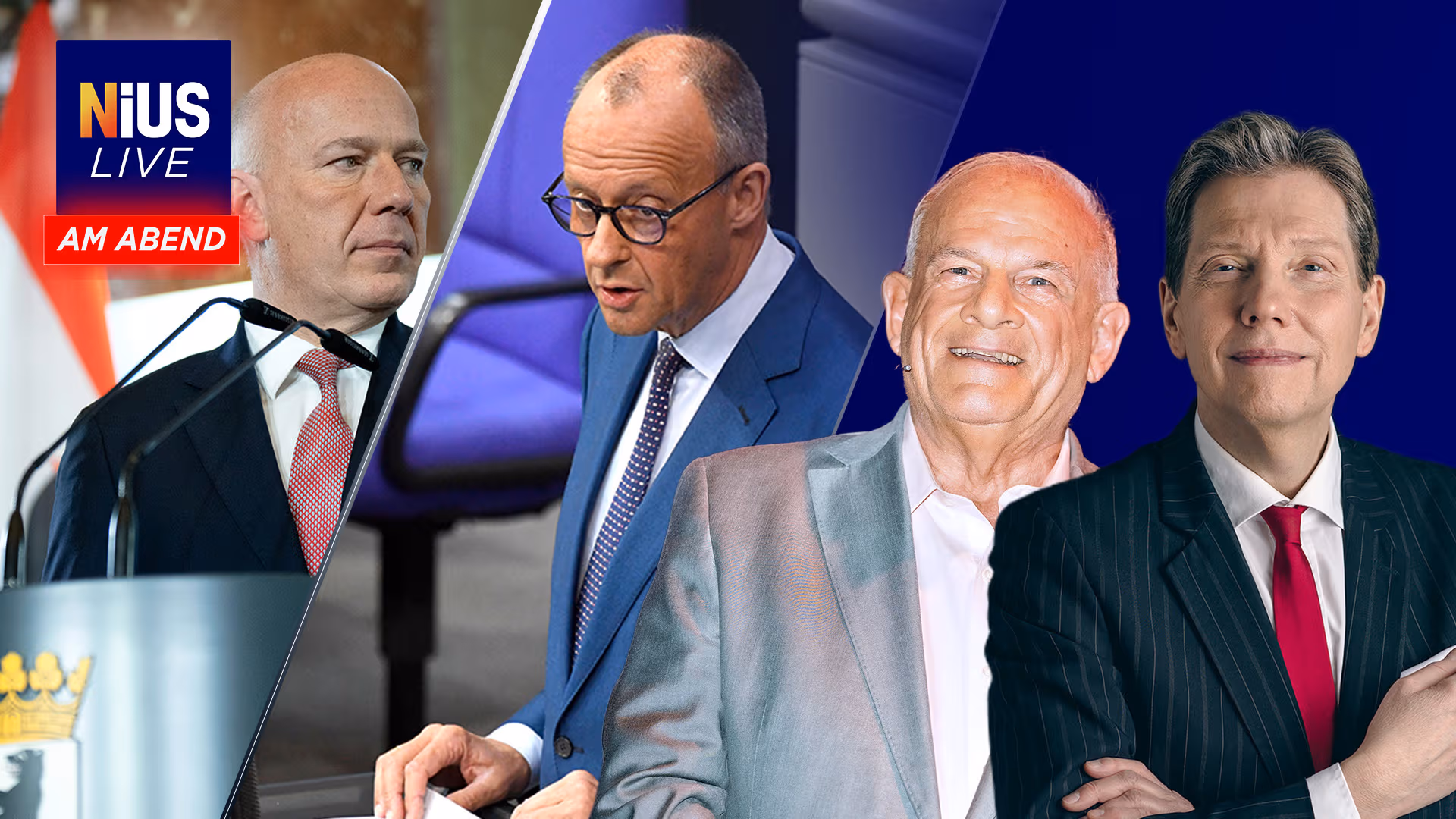 Ab 18 Uhr bei NIUS Live am Abend: Wegner oder Merz – wer lügt?