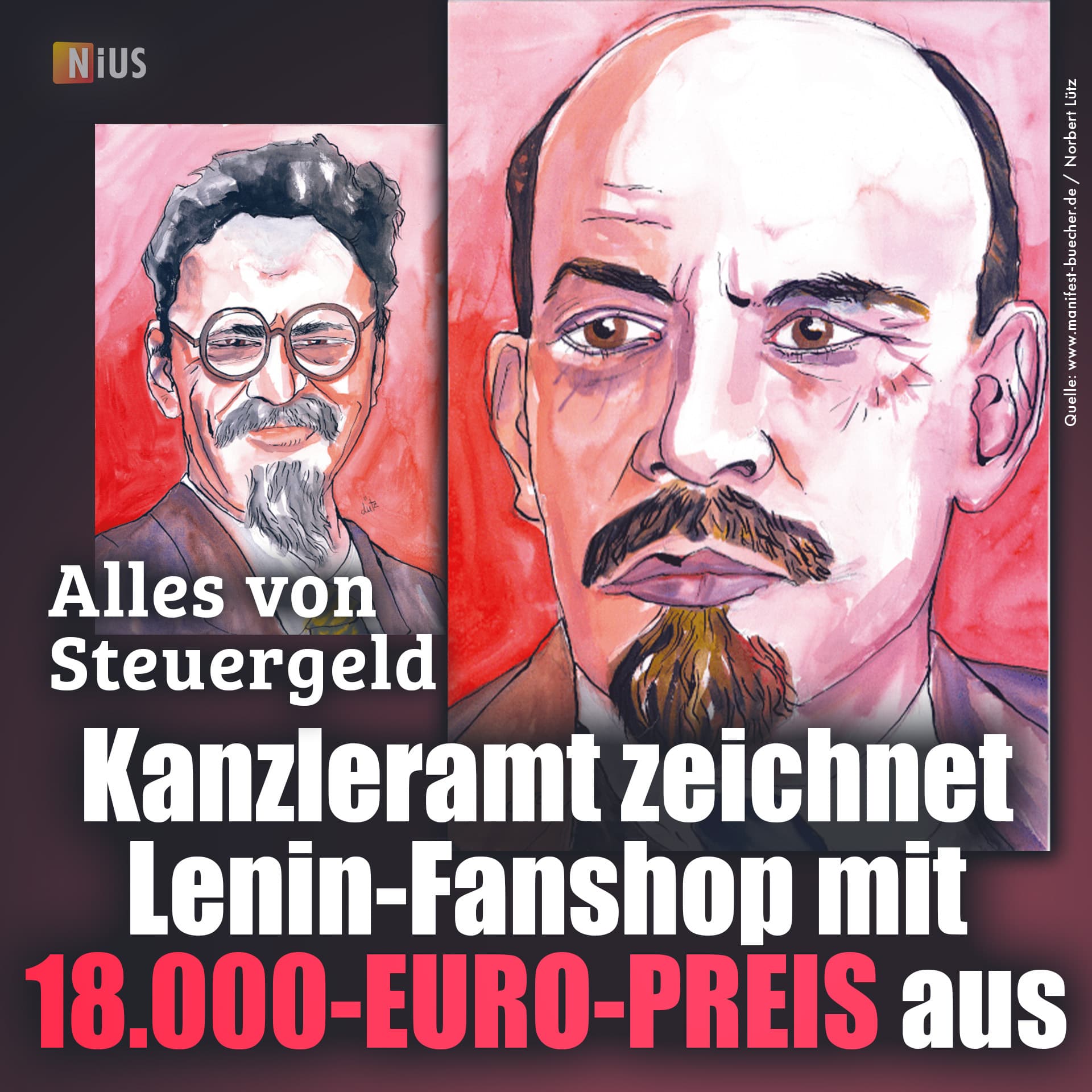 Alles von Steuergeld: Kanzleramt zeichnet Lenin-Fanshop mit 18.000-Euro-Preis aus