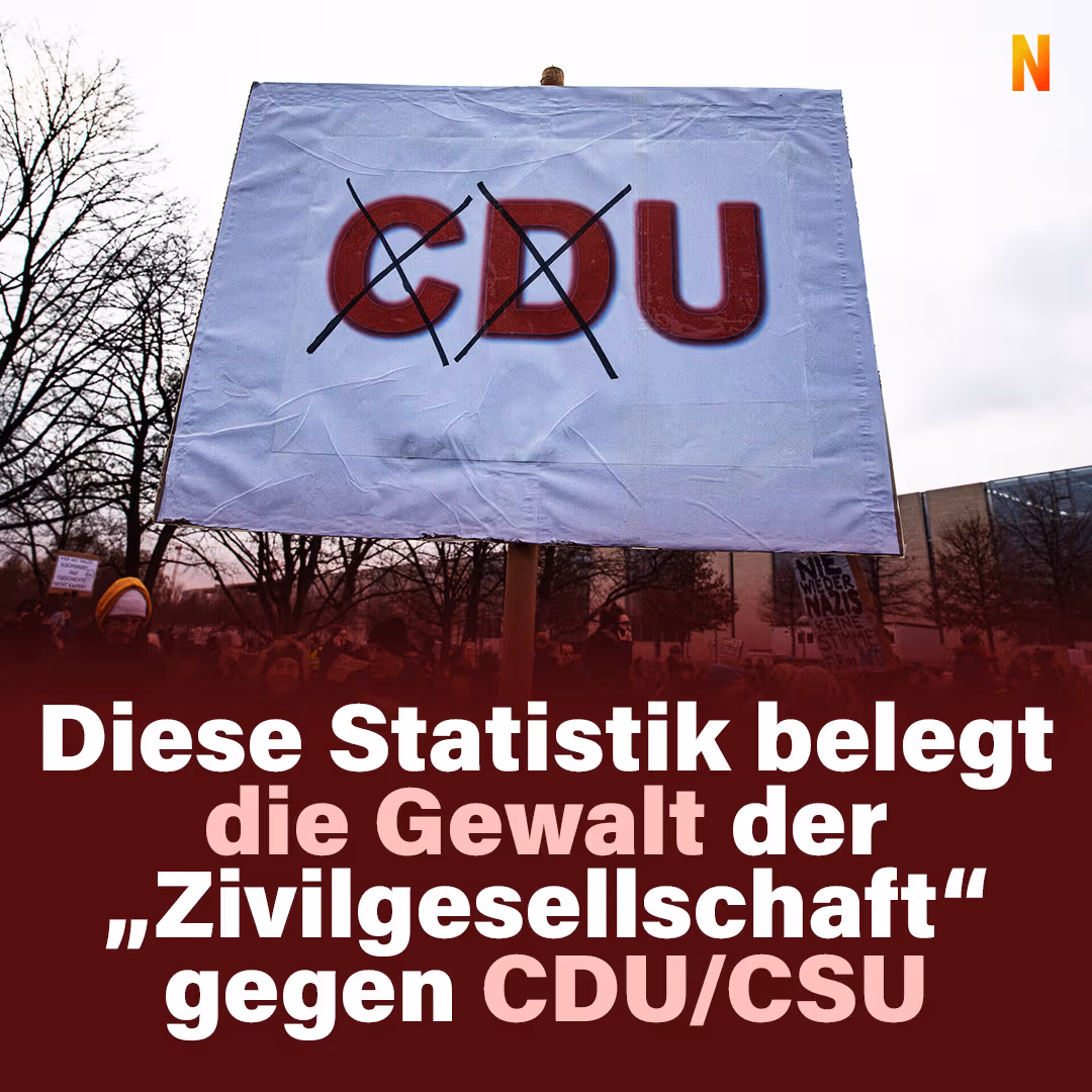 Diese Statistik belegt die Gewalt der „Zivilgesellschaft“ gegen CDU/CSU