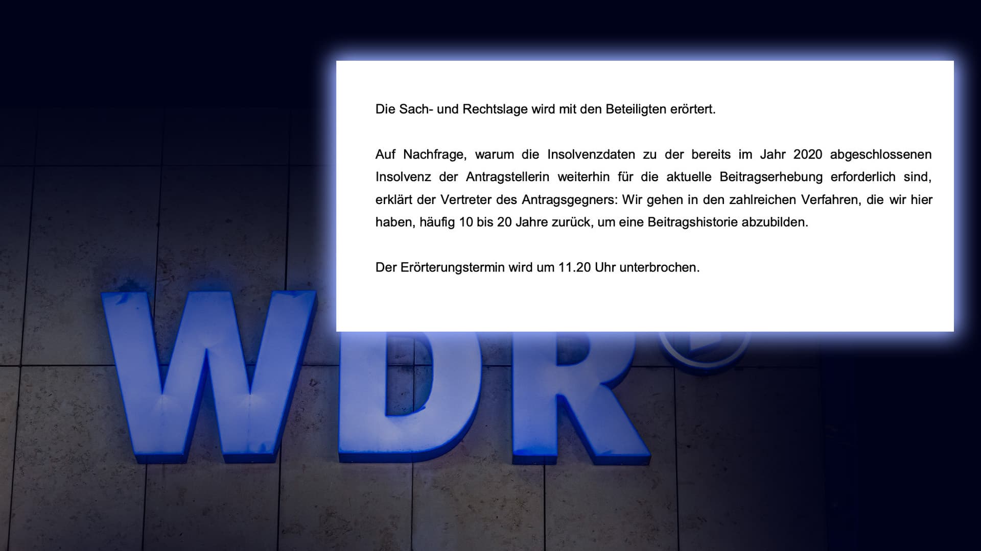 Exklusiv: WDR hortet jahrzehntelang sensible Daten von Beitragszahlern