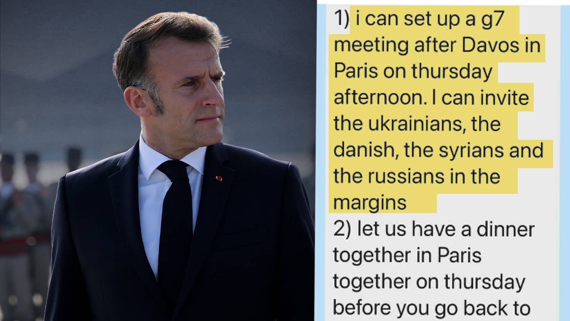Bereits am Donnerstag! Macron schlägt G7-Treffen mit Russland vor