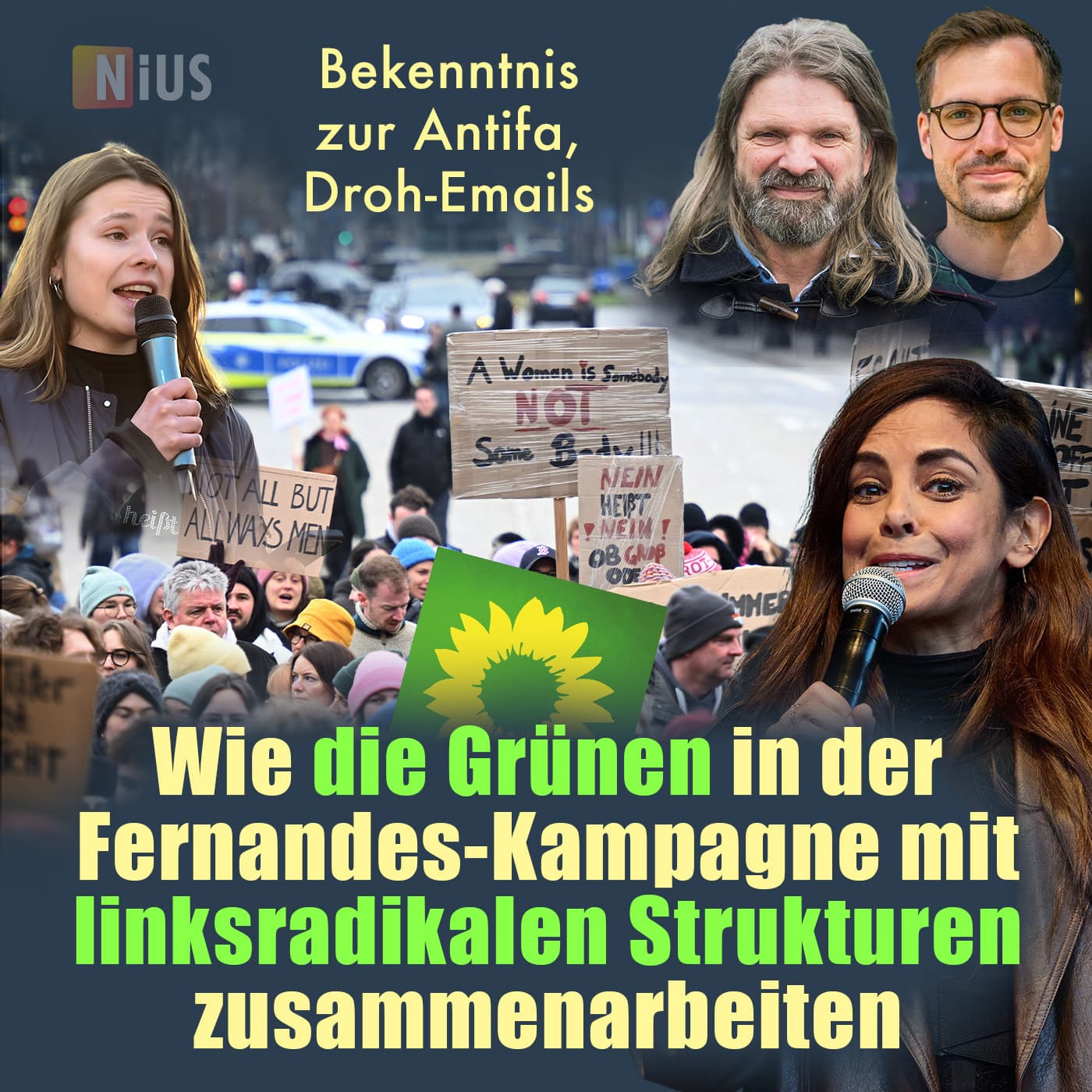 Bekenntnis zur Antifa, Droh-E-Mails: Wie die Grünen in der Fernandes-Kampagne mit linksradikalen Strukturen zusammenarbeiten