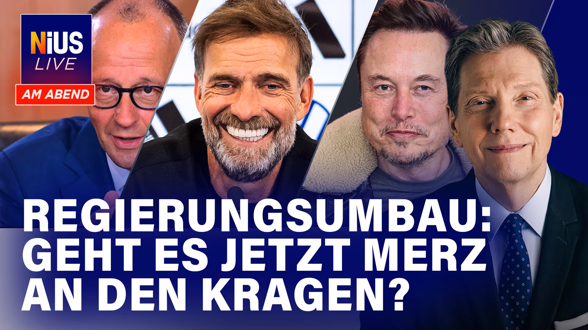 Regierungsumbau: Geht es jetzt Kanzler Merz an den Kragen? I NIUS Live am Abend am 24. Juli 2026