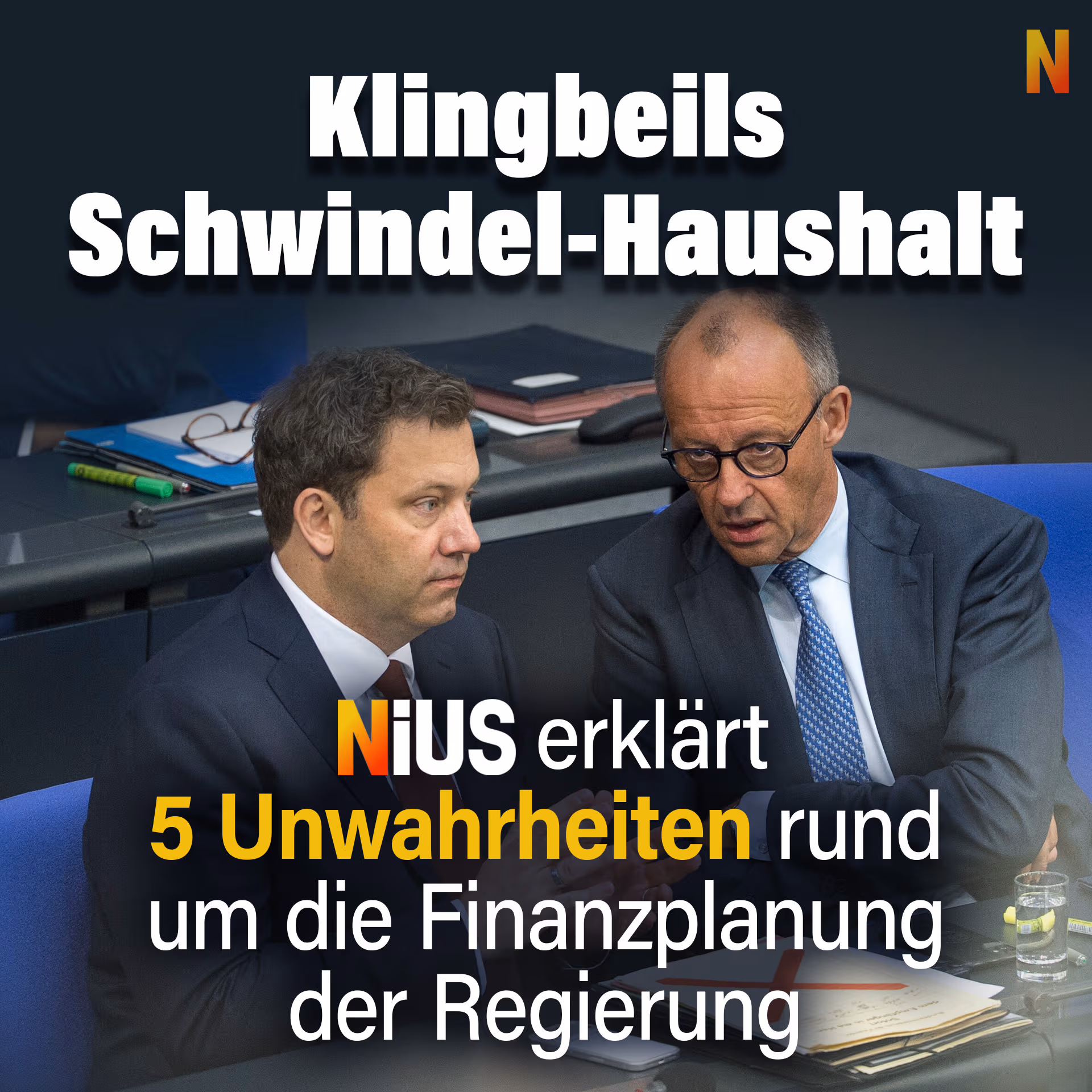 Klingbeils Schwindel-Haushalt: NIUS erklärt 5 Unwahrheiten rund um die Finanzplanung der Regierung