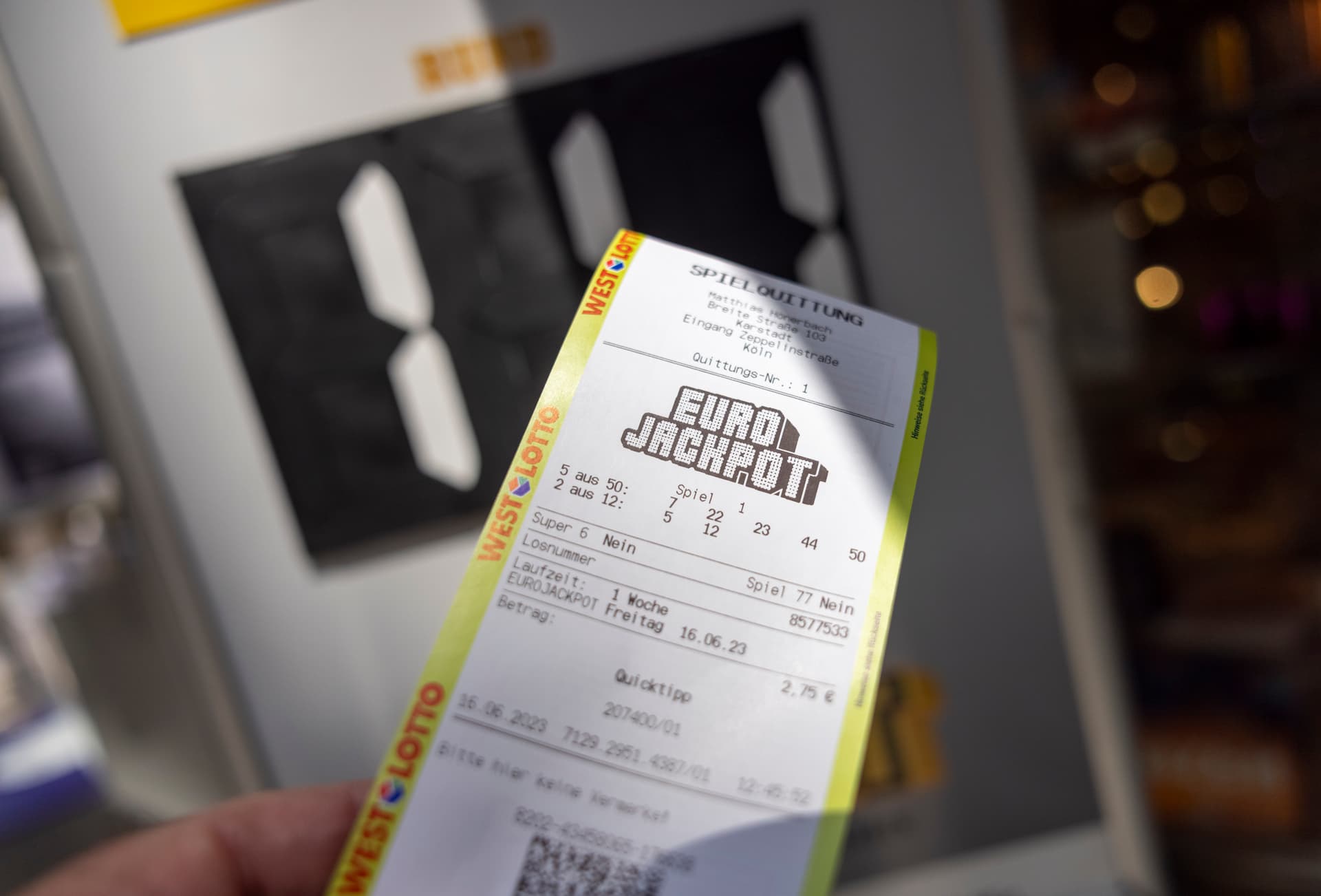 Lottospieler aus NRW räumt 66 Millionen Euro beim Eurojackpot ab