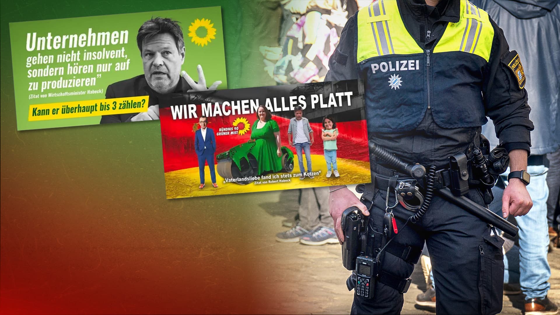 Spott-Plakate gegen Grüne in Bayern: Polizei rückte zur Hausdurchsuchung an!