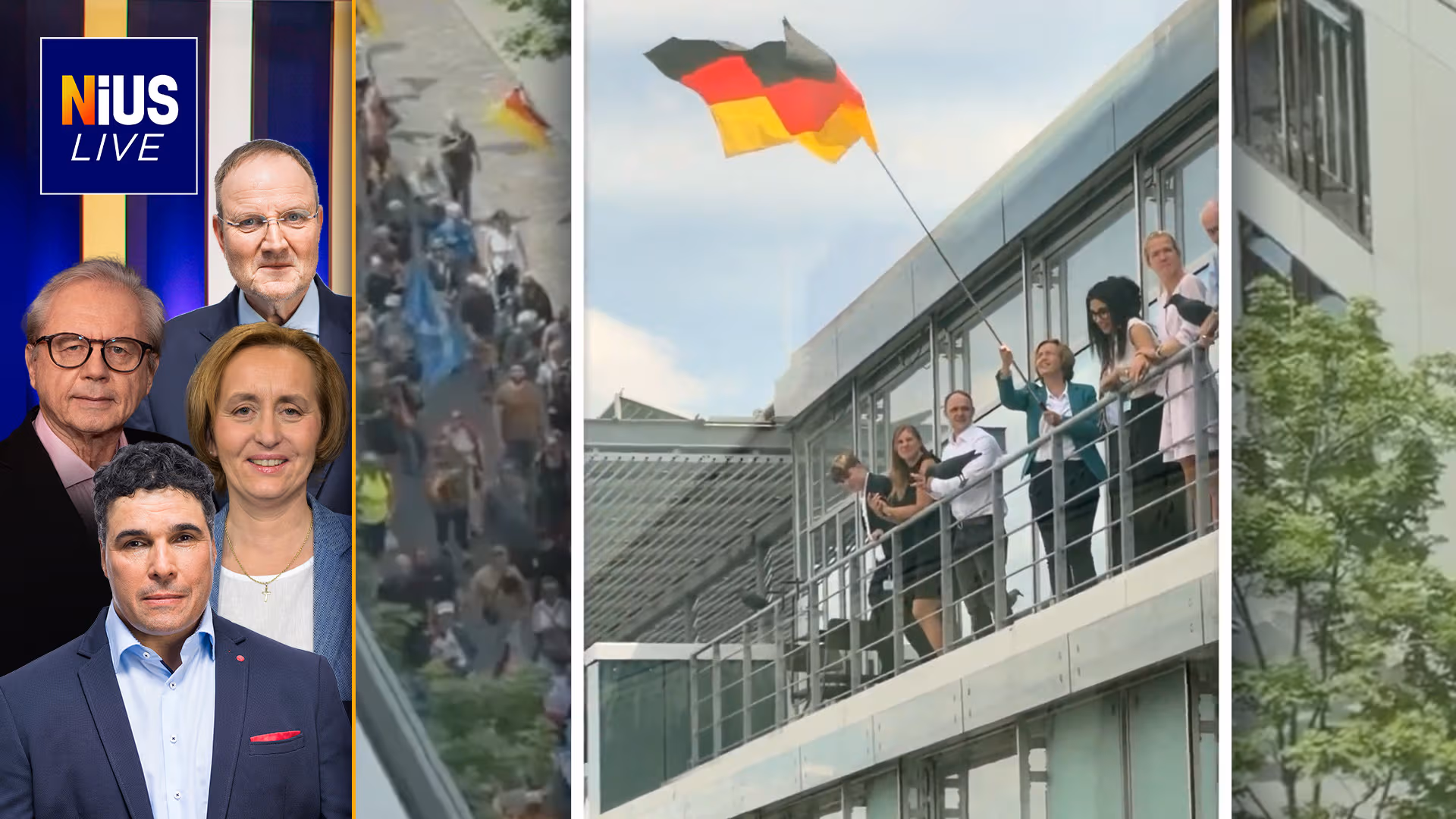 Heute bei NIUS Live: Deutschlandfahne verboten? Polizei stoppt AfD!