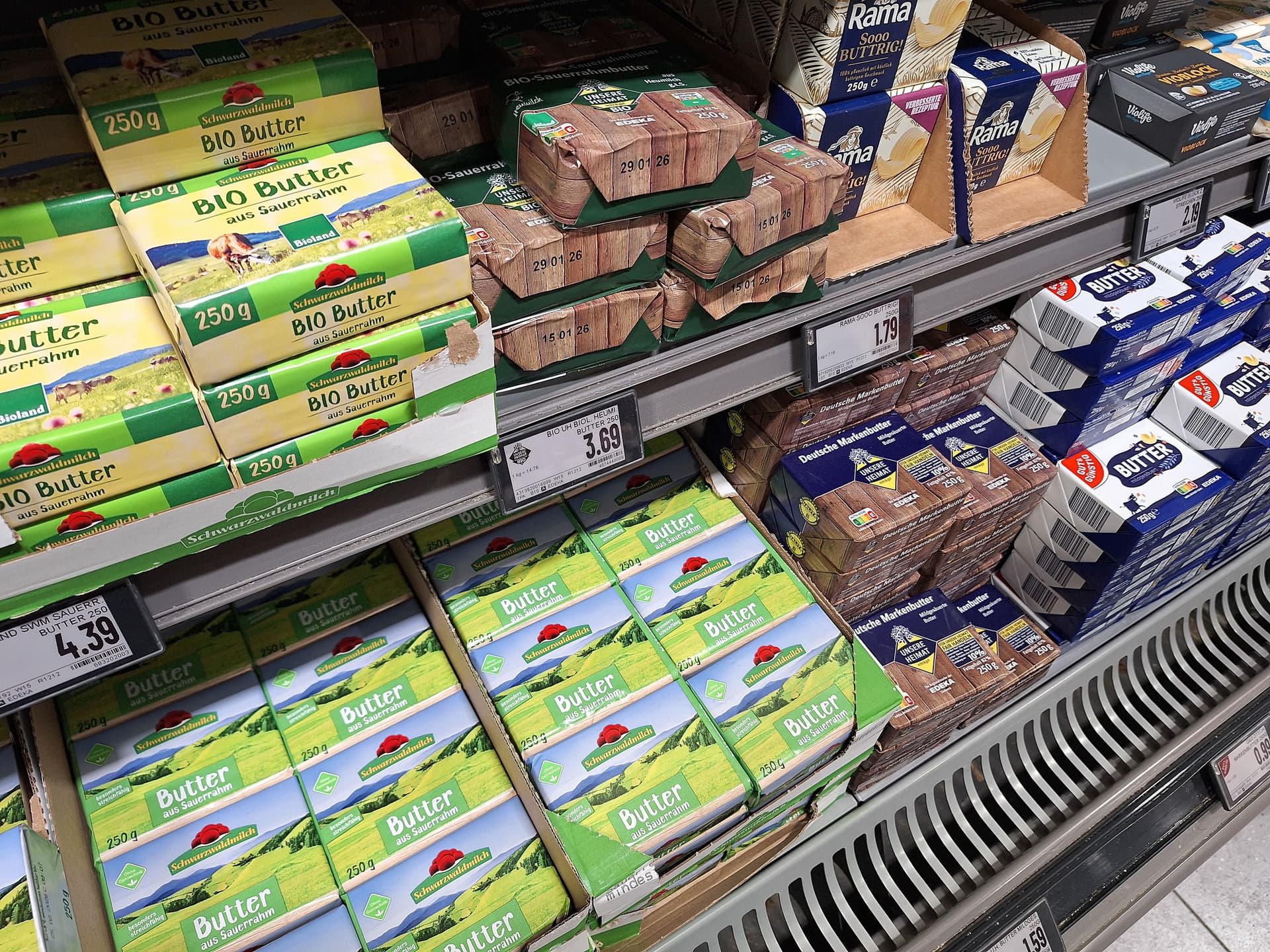 Butterpreise steigen erneut