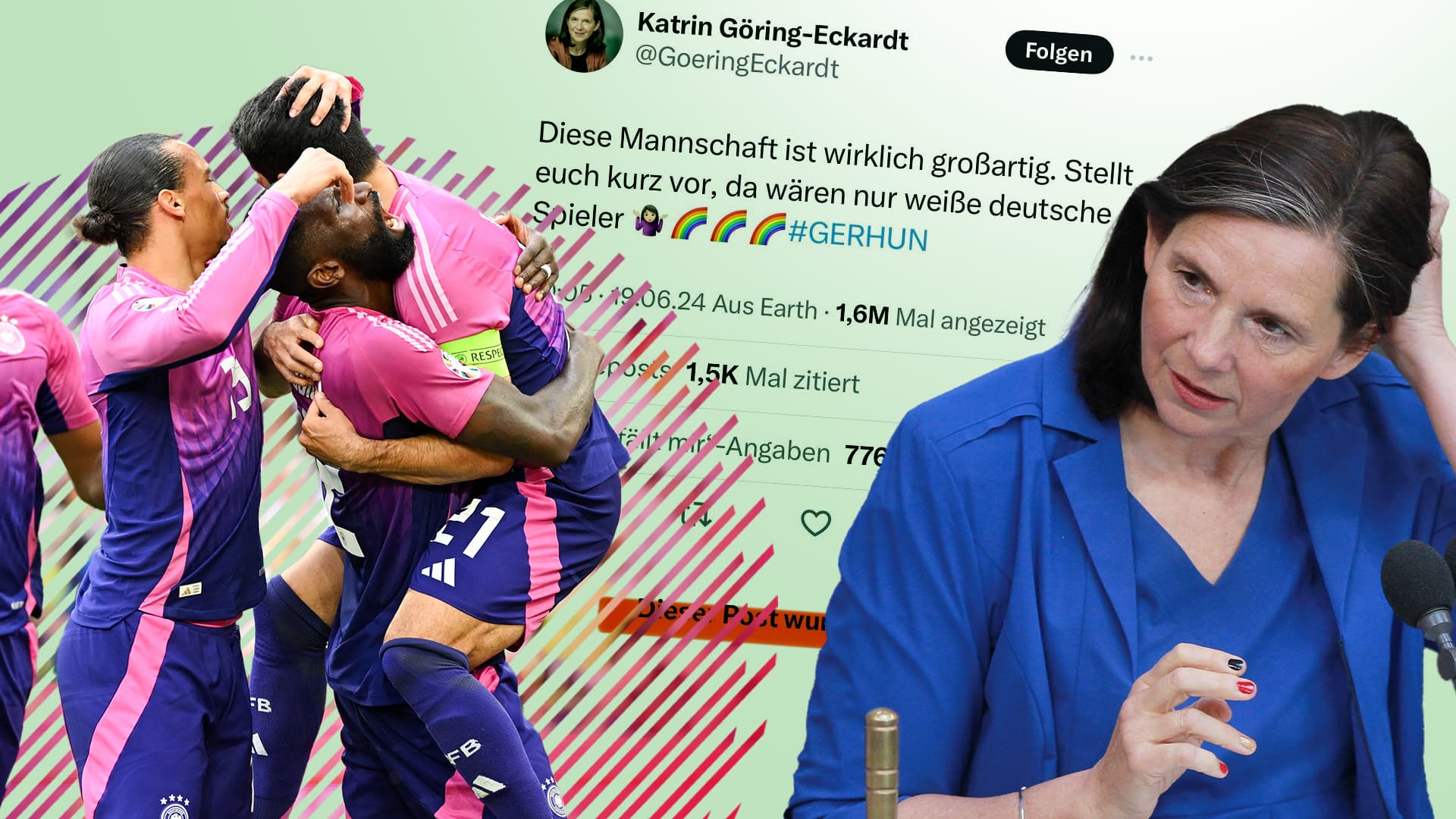 Der grüne Rassismus: Der Abend, an dem Katrin Göring-Eckardt das größte Eigentor schoss