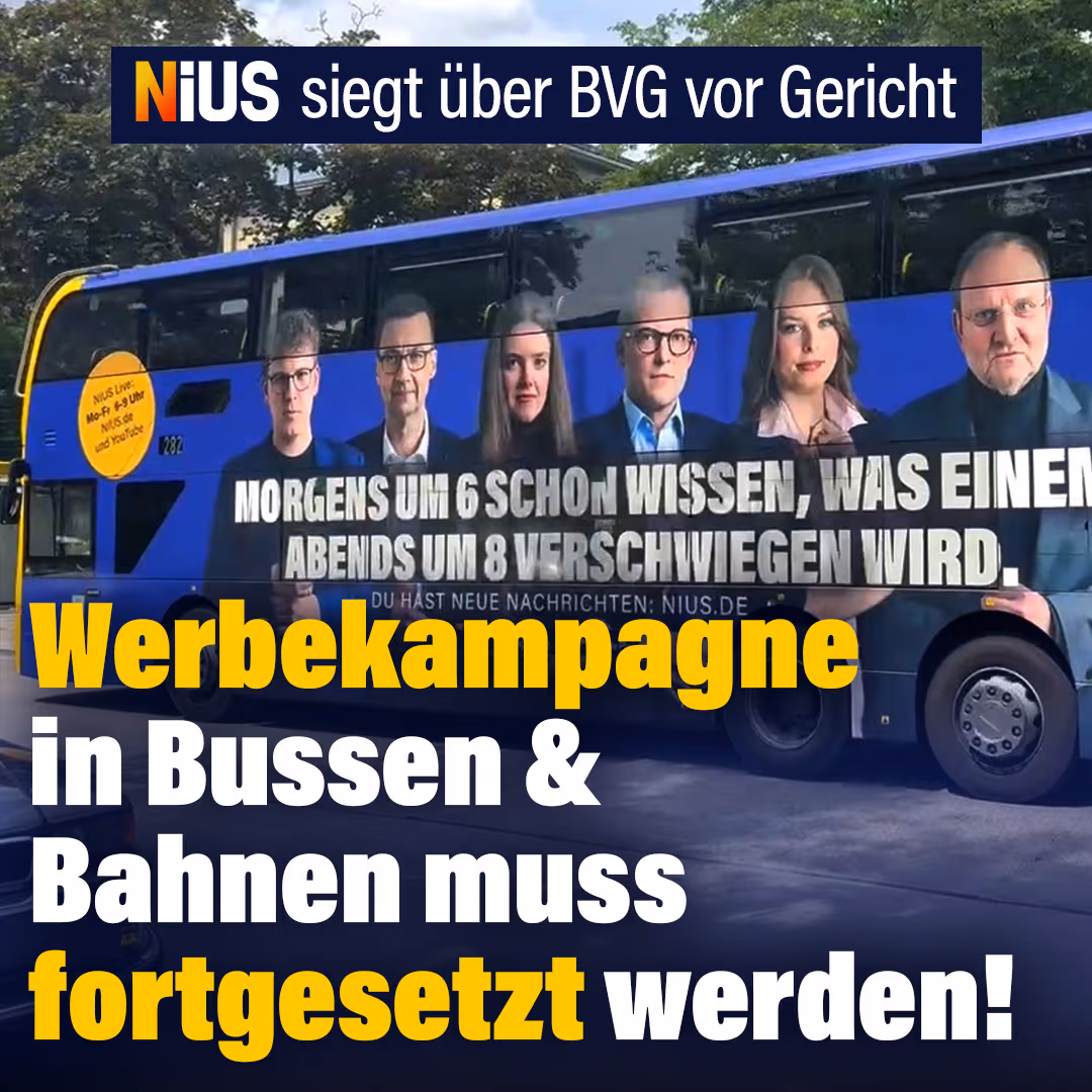 NIUS siegt über BVG vor Gericht: Werbekampagne muss fortgesetzt werden!