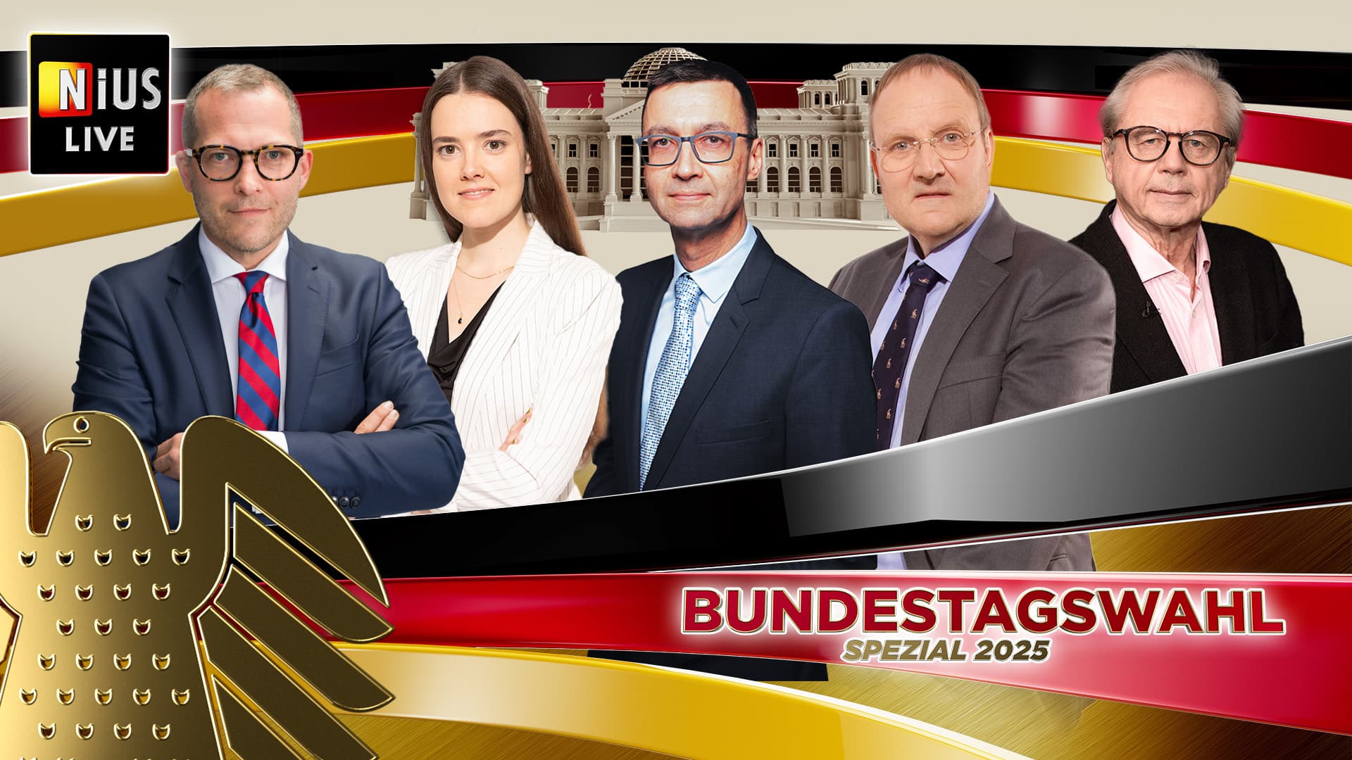 Deutschland wählt 2025 | NIUS Live Bundestagswahl Spezial am 23. Februar 2025