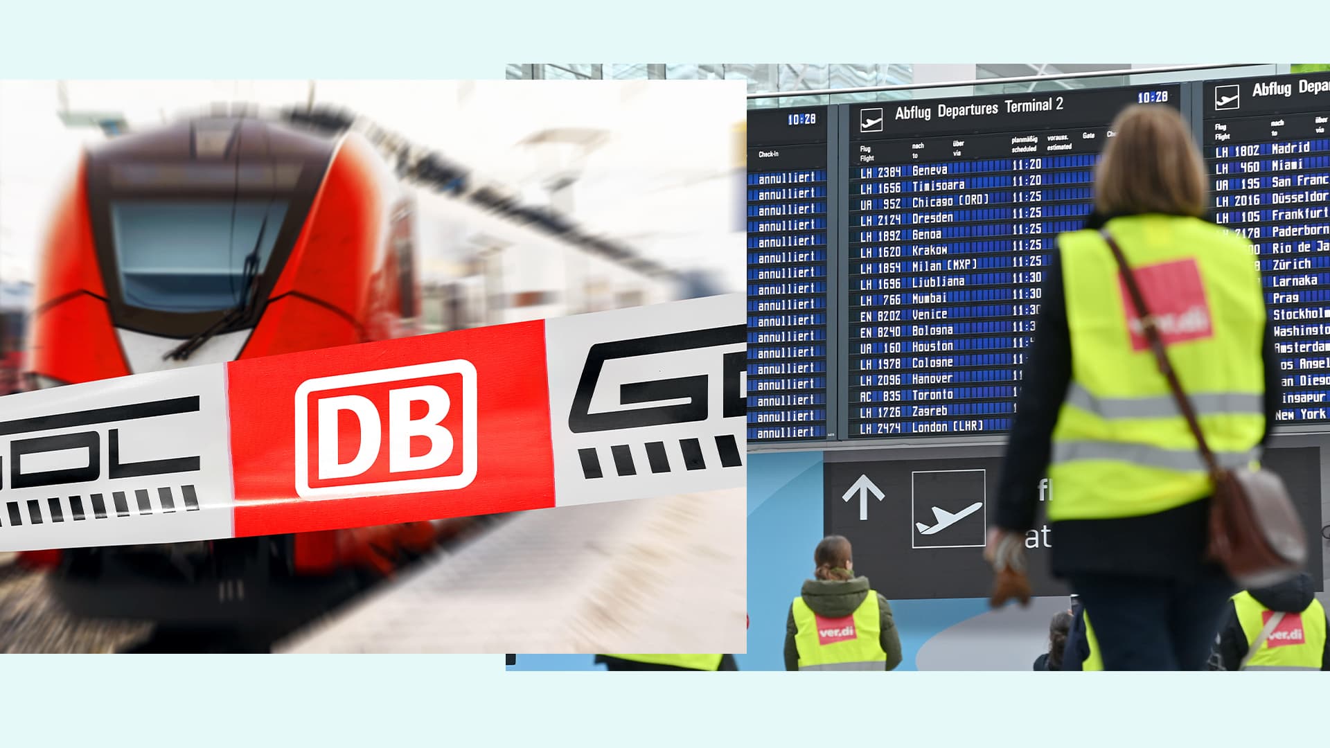 Doppel-Streik! Gewerkschaften wollen Bahn UND Lufthansa lahm legen