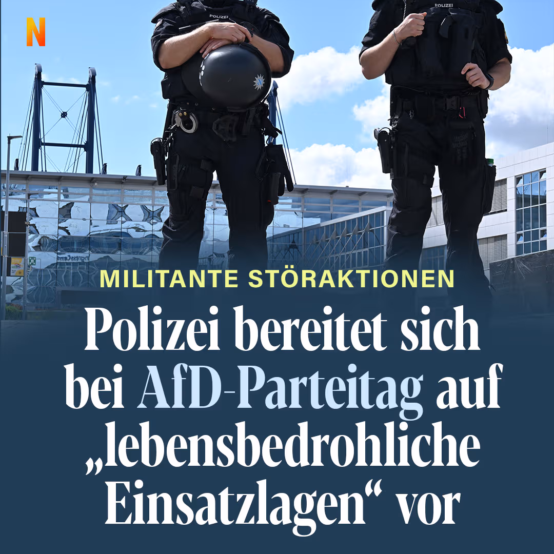 Polizei bereitet sich bei AfD-Parteitag auf „lebensbedrohliche Einsatzlagen” vor