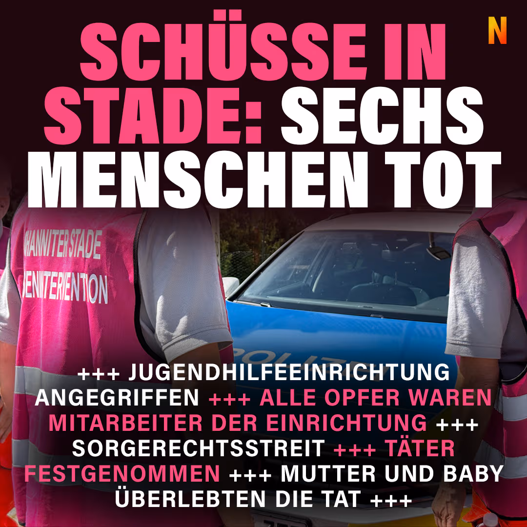 Schüsse in Jugendeinrichtung in Stade: Sechs Tote, drei Festnahmen
