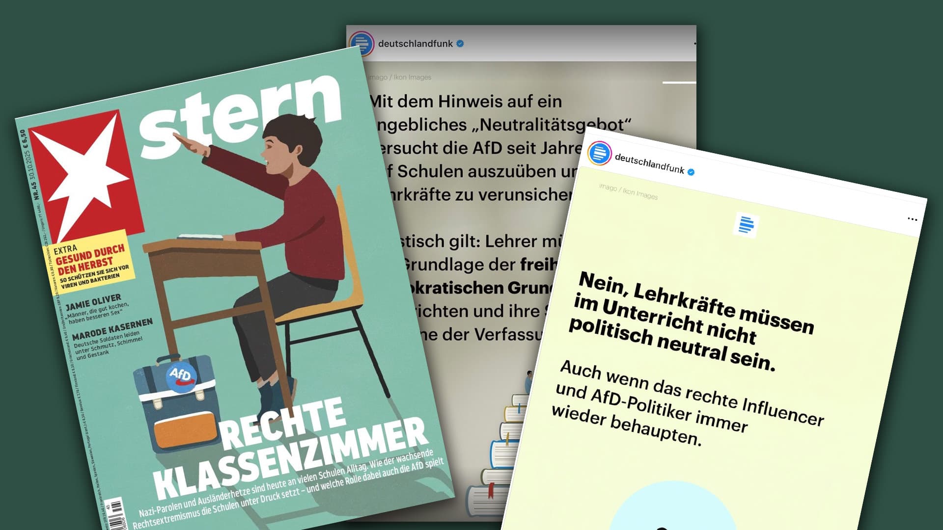 So agitieren Deutschlandfunk, ZDF und Stern gegen das staatliche Neutralitätsgebot an Schulen