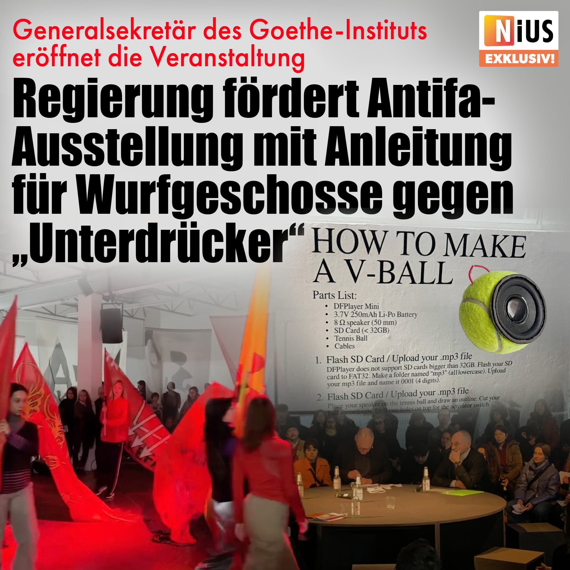 Regierung fördert Antifa-Ausstellung mit Anleitung für Wurfgeschosse gegen „Unterdrücker“ mit 133.000 Euro Steuergeld