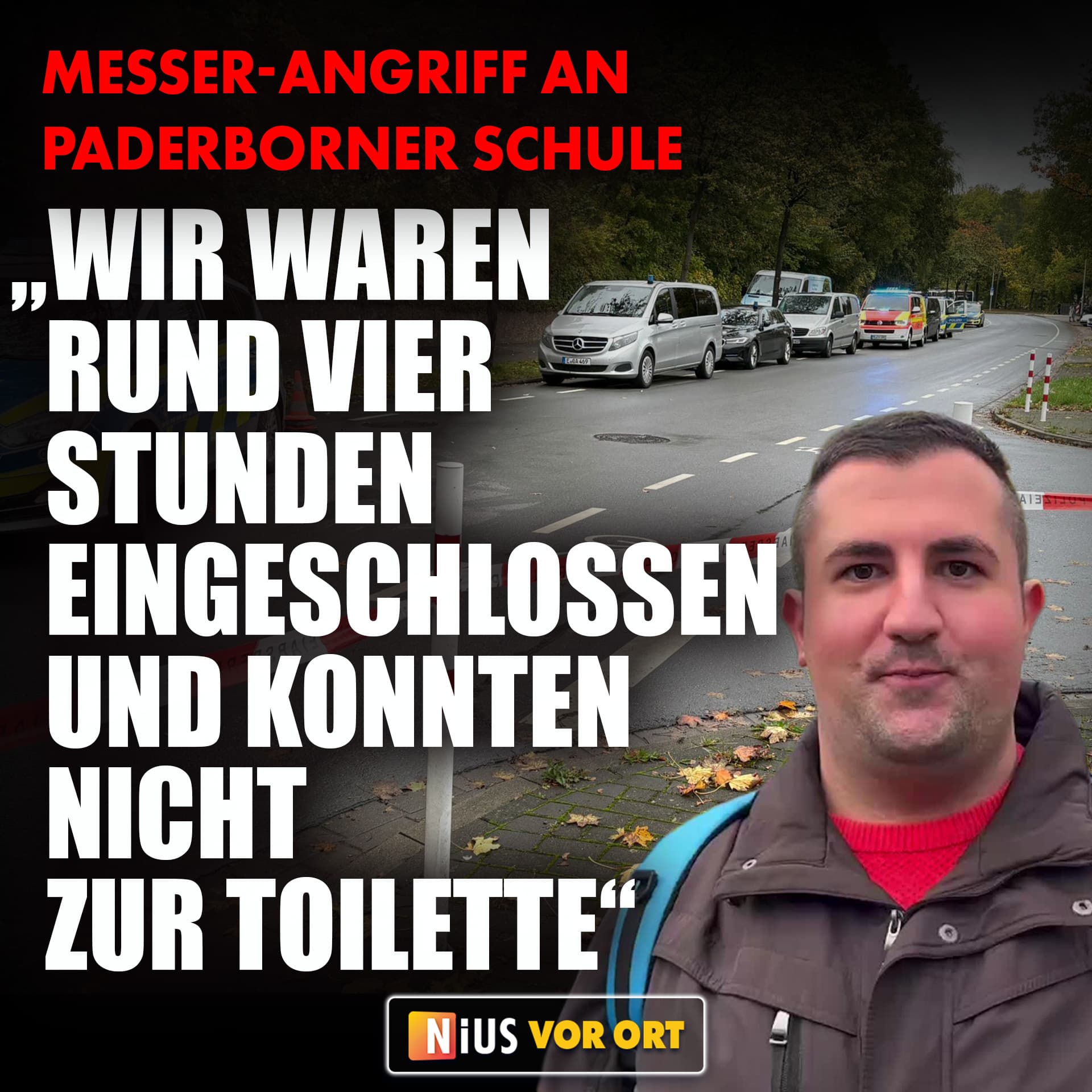 Messer-Angriff an Paderborner Schule: „Wir waren rund vier Stunden eingeschlossen und konnten nicht zur Toilette“