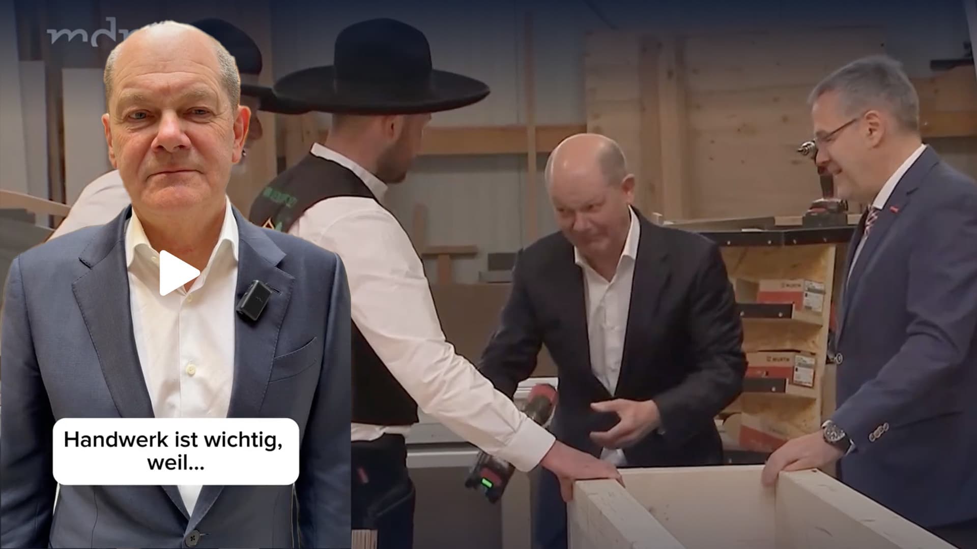 „Irgendwer muss die Arbeit ja machen“: Das antwortet Respekt-Kanzler Scholz ernsthaft, wenn man ihn fragt, warum Handwerk so wichtig ist