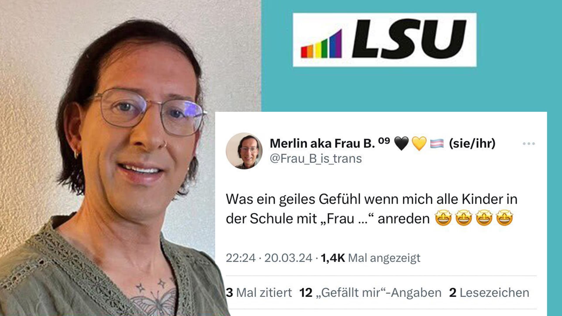 Er ist Lehrer an einer Sonderschule: CDU-Transfrau nennt es „geiles Gefühl“, wenn Kinder ihn als Frau anreden