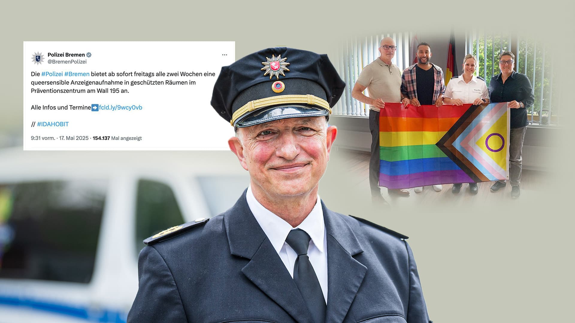 Jeden zweiten Freitag in „geschützten Räumen“: Polizei Bremen bietet jetzt „queersensible Anzeigenaufnahme“ an
