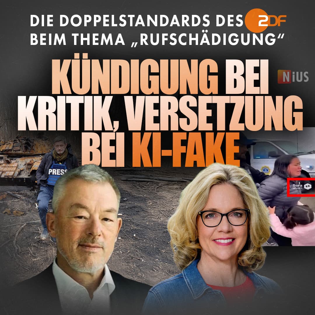 Die Doppelstandards des ZDF beim Thema „Rufschädigung“: Kündigung bei Kritik, Versetzung bei KI-Fake