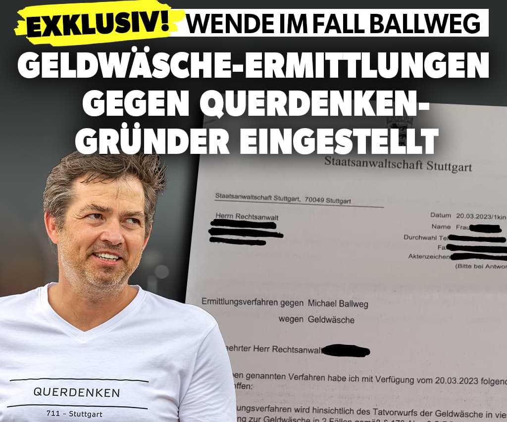 Querdenken-Gründer: Geldwäsche-Ermittlungen eingestellt!
