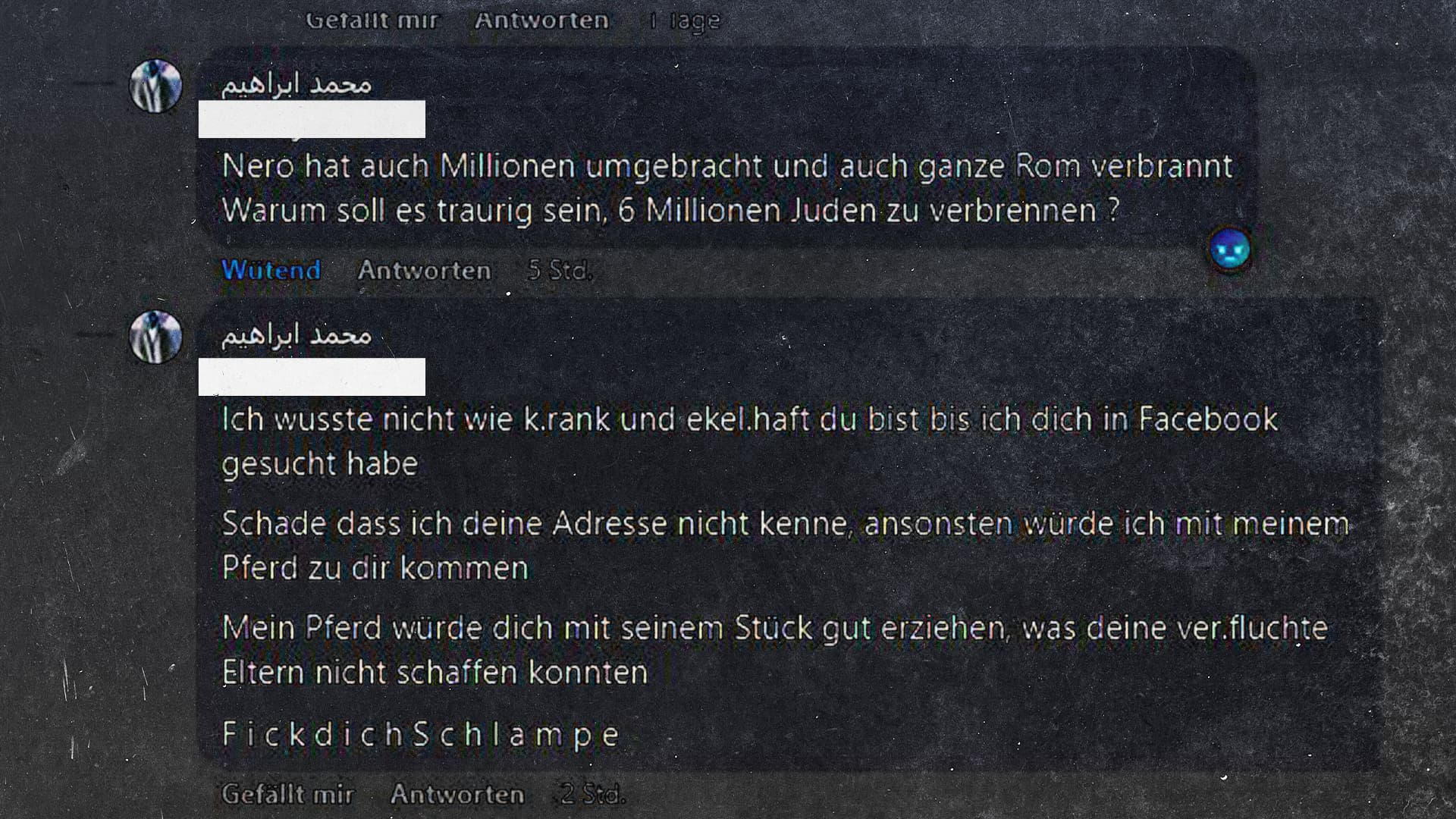 Lesen Sie mal, wofür man keine Hausdurchsuchung bekommt: Holocaustverherrlichung und Vergewaltigungsdrohung – mutmaßlicher Täter ein Syrer