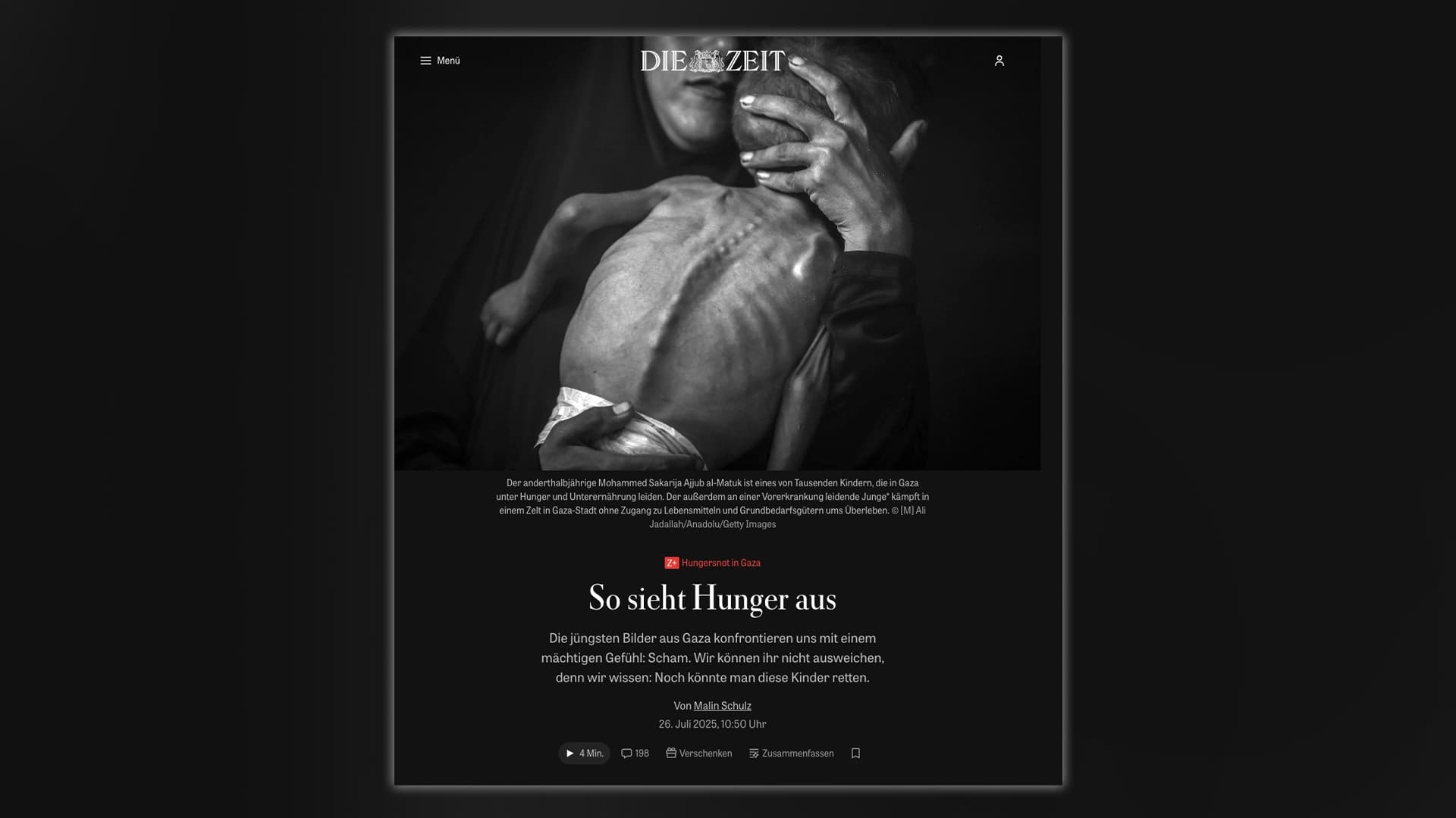 Gaza-Foto: Auch „Die Zeit“ rudert halbherzig zurück – doch die große Täuschung bleibt