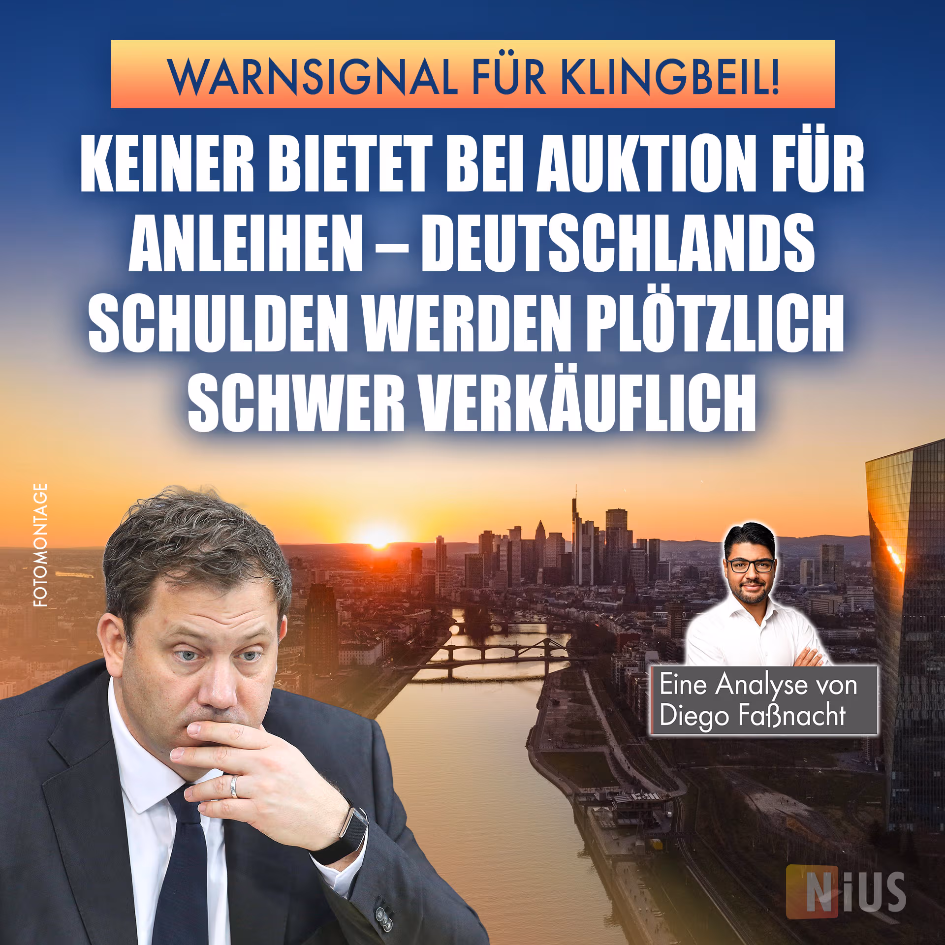 Warnsignal für Klingbeil! Keiner bietet bei Auktion für Anleihen - Deutschlands Schulden werden plötzlich schwer verkäuflich