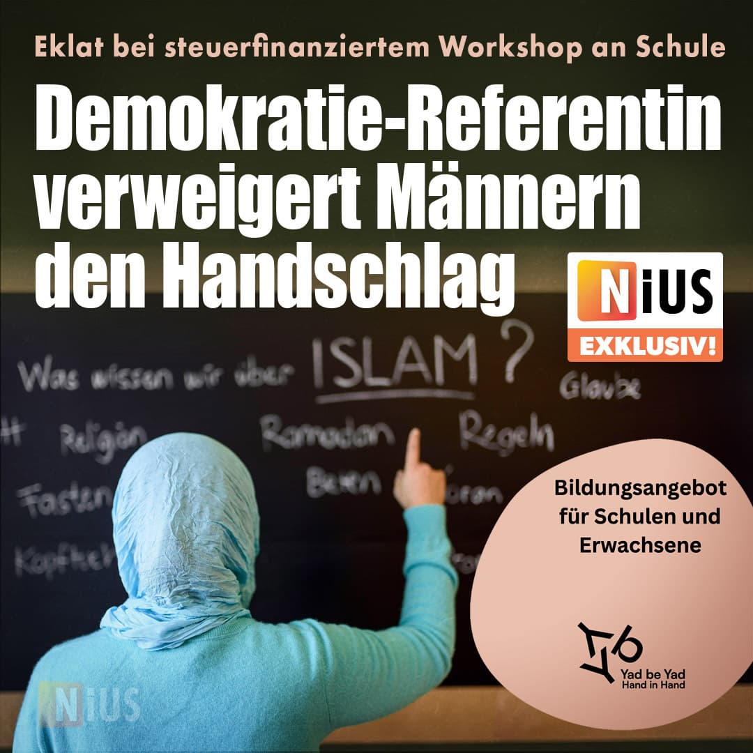 Eklat bei steuerfinanziertem Workshop an Schule: Demokratie-Referentin verweigert Männern den Handschlag