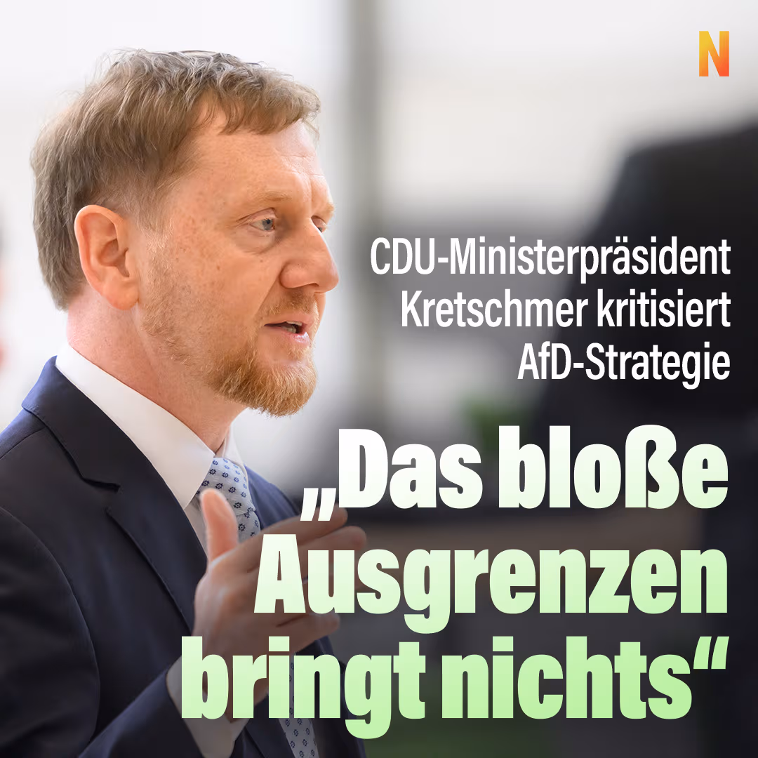 Kretschmer kritisiert AfD-Strategie: „Das bloße Ausgrenzen bringt nichts“