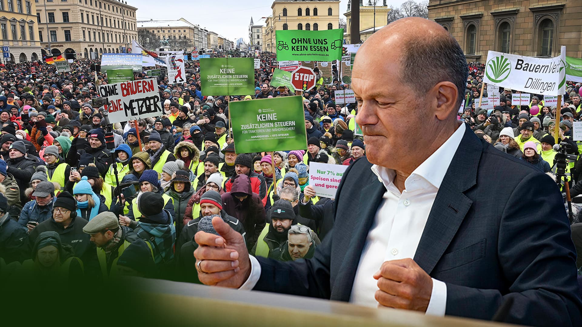 Olaf Scholz ist in sich gegangen und reagiert auf die Bauern-Proteste: „Nein, die Politik ist richtig“