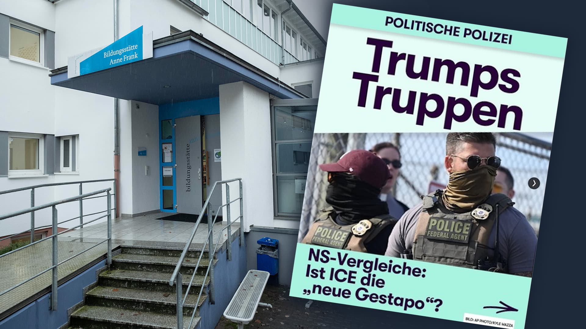Steuerlich finanzierte Bildungsstätte Anne Frank vergleicht US-Behörde ICE mit der Gestapo