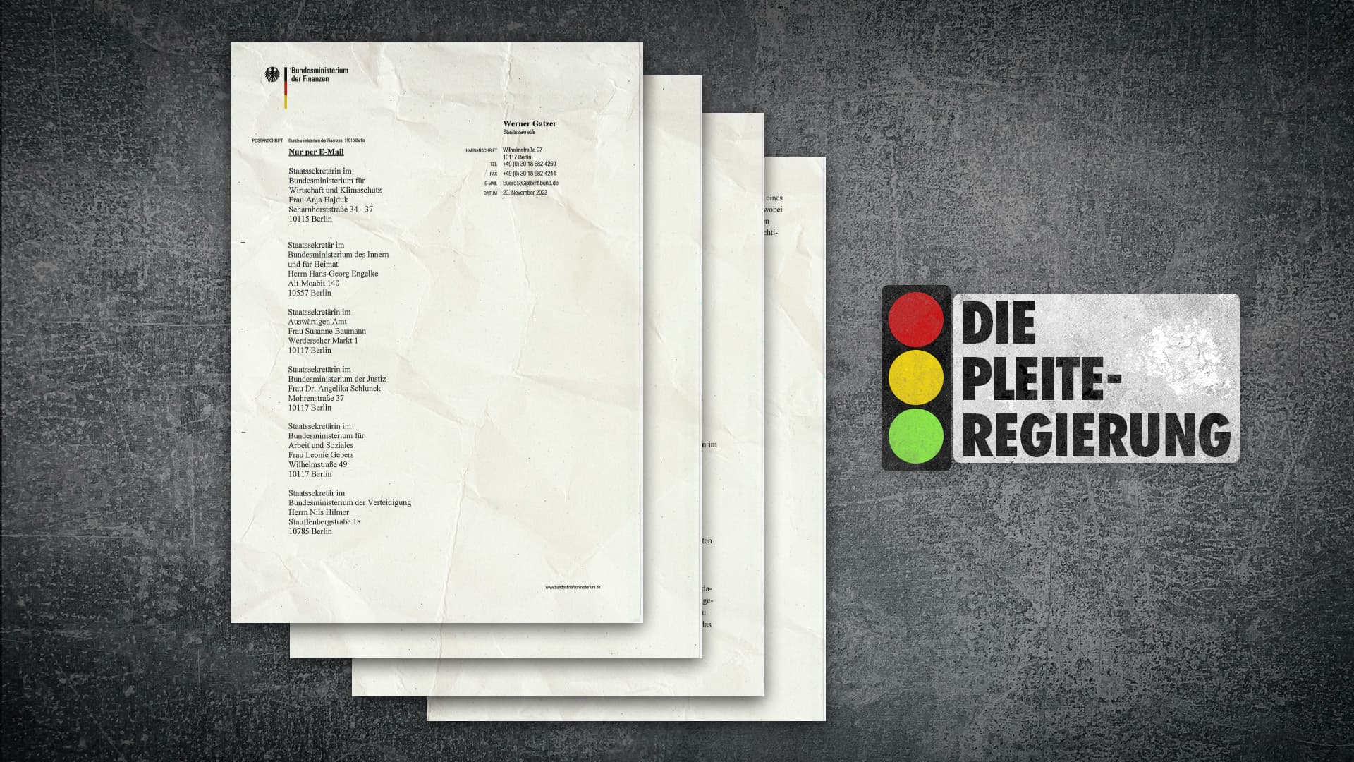 Lesen Sie mal: DAS ist der Brief, mit dem Lindner die Staatszahlungen stoppt