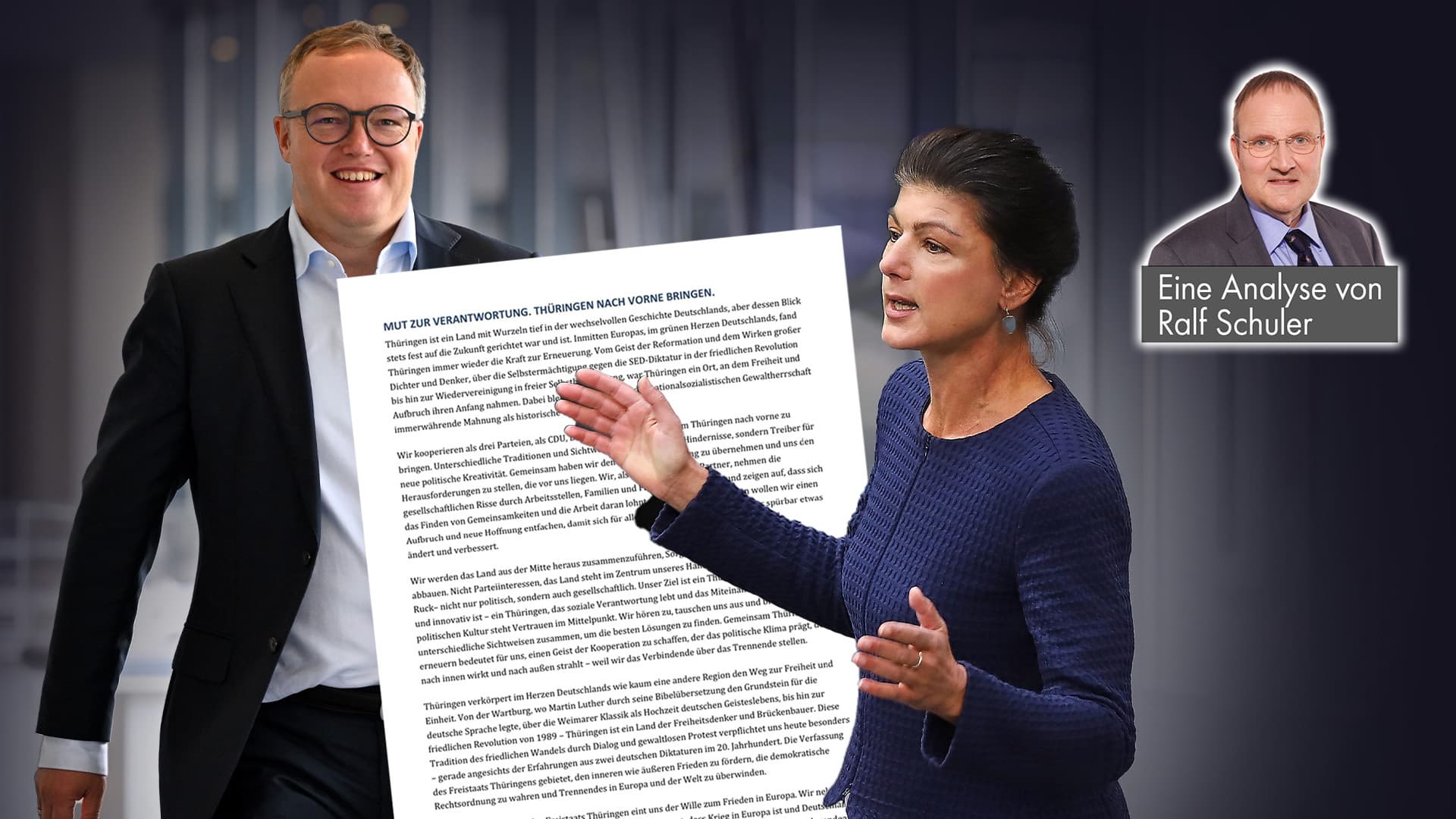 Das Peinlich-Papier der neuen Thüringen-Koalition: Eiertanz um Wagenknechts Friedenspläne!