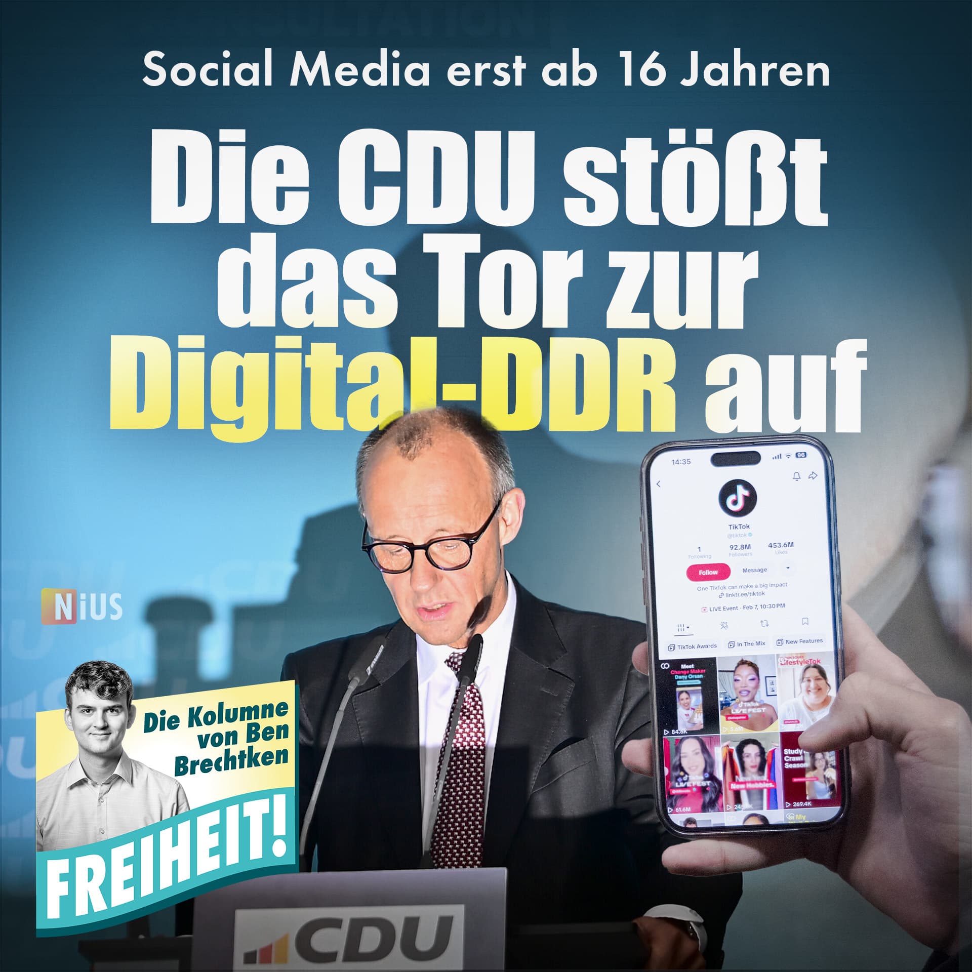 Social Media erst ab 16 Jahren: Die CDU stößt das Tor zur Digital-DDR auf