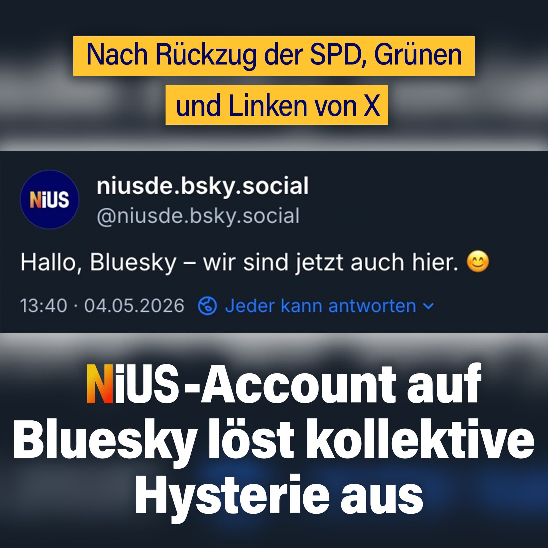 NIUS-Account auf Bluesky löst kollektive Hysterie aus