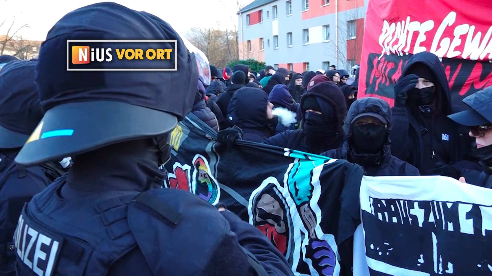 Schwarzer Block demonstriert gegen „staatliche Repressionen“: Antifa-Randale im Erzgebirge!