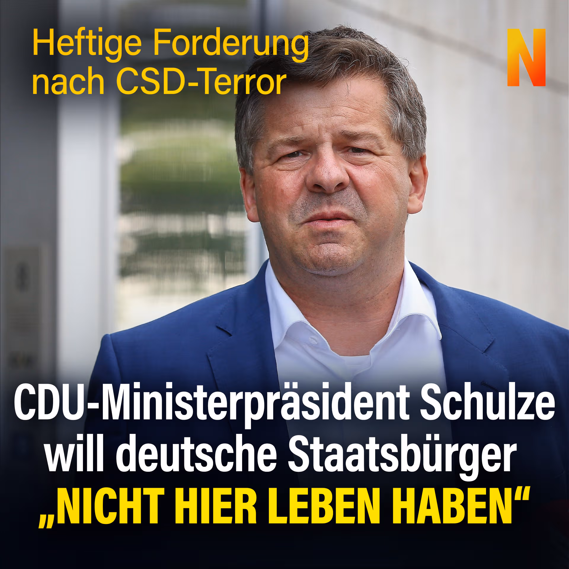 Nach CSD-Terror: CDU-Ministerpräsident Schulze will deutsche Staatsbürger „nicht hier leben haben“
