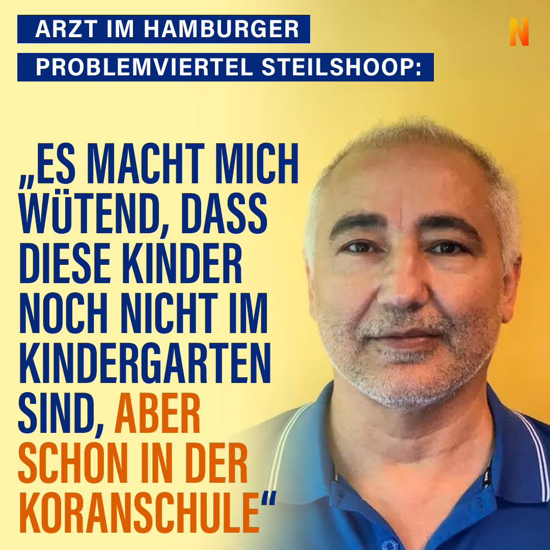 Arzt im Hamburger Problemviertel Steilshoop: „Es macht mich wütend, dass diese Kinder noch nicht im Kindergarten, aber schon in der Koranschule sind“