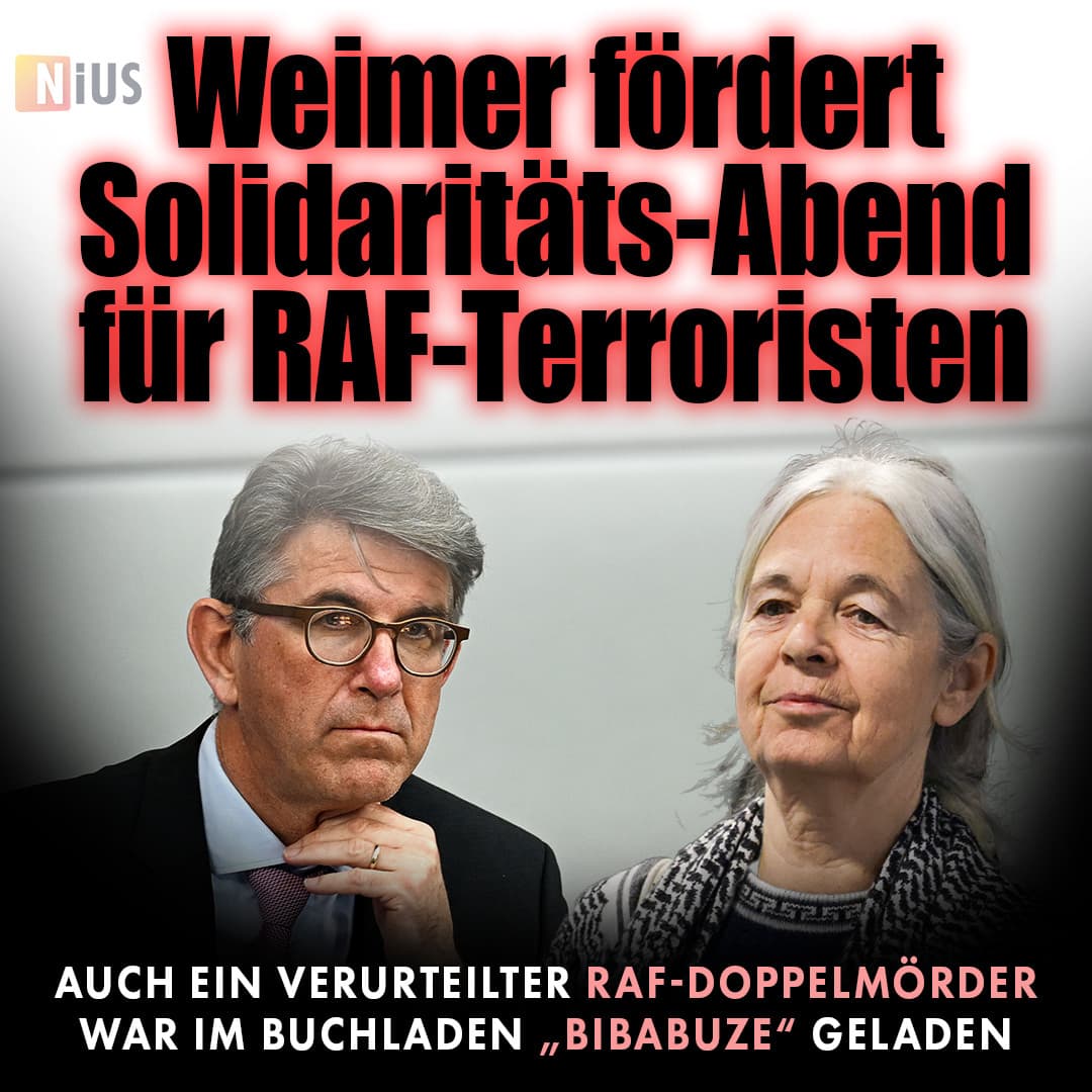 Weimer fördert Solidaritäts-Abend für RAF-Terroristen: Auch ein verurteilter RAF-Doppelmörder war geladen im Buchladen „Bibabuze“