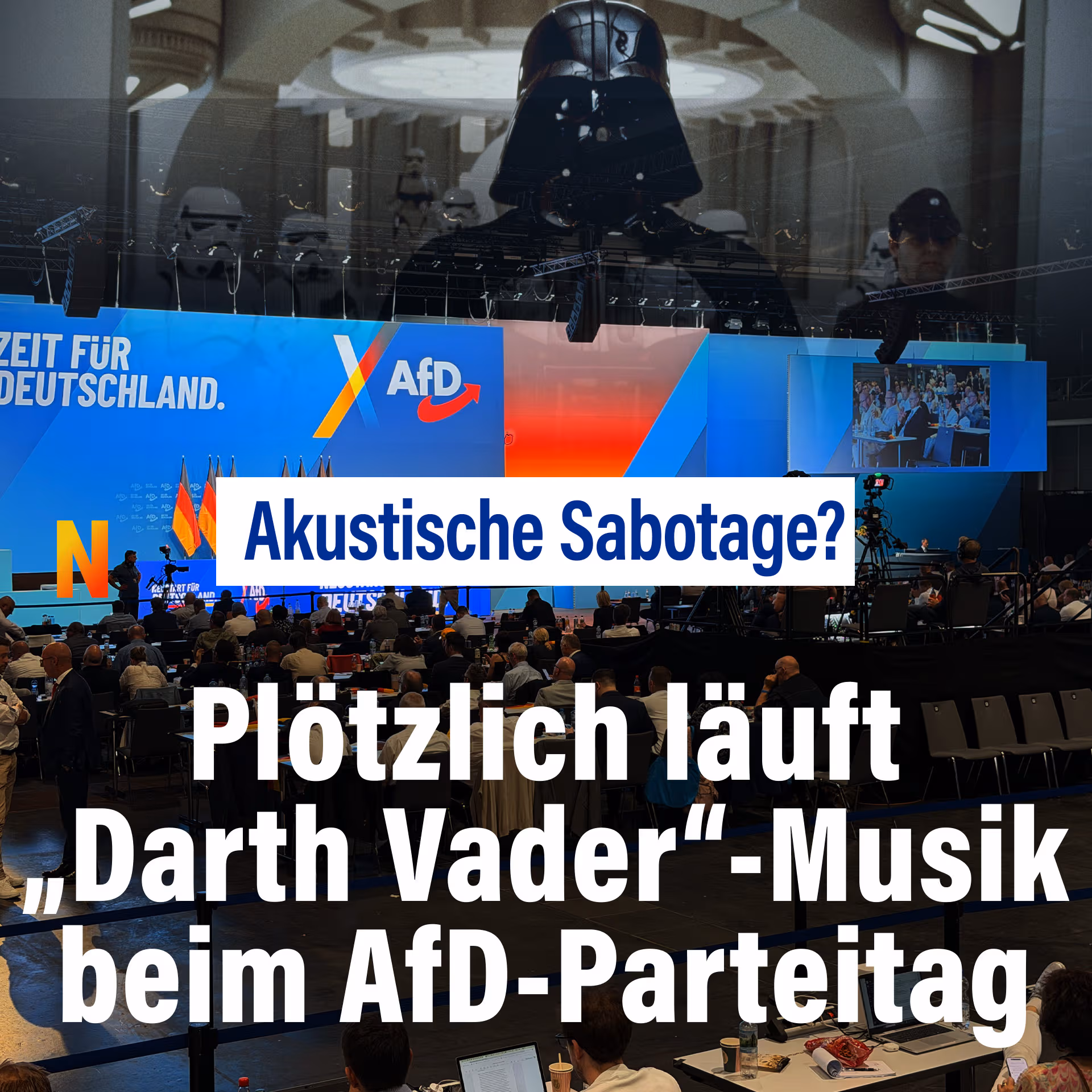 Akustische Sabotage? Plötzlich läuft „Darth Vader“-Musik beim AfD-Parteitag