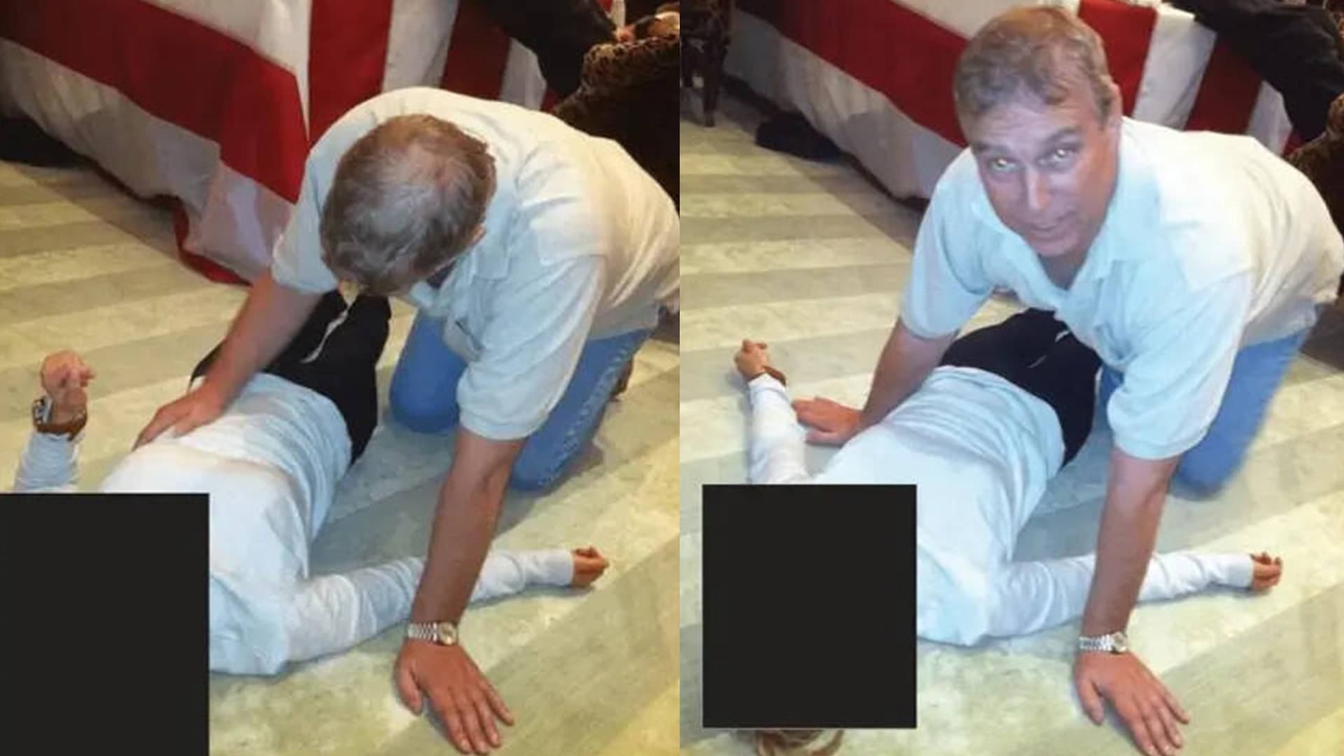 Bizarre Aufnahmen in neuen Epstein-Akten zeigen Ex-Prinz Andrew auf allen Vieren