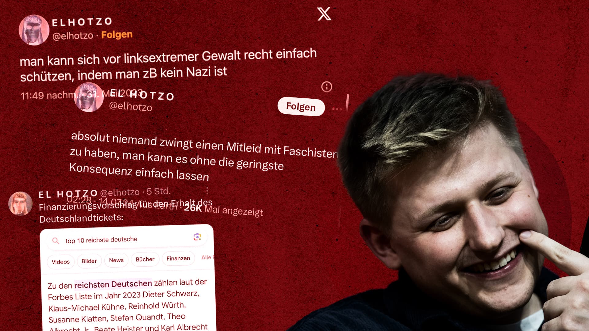 Hass auf Polizisten, Juden und Nicht-Linke: Das ist die Akte Hotzo
