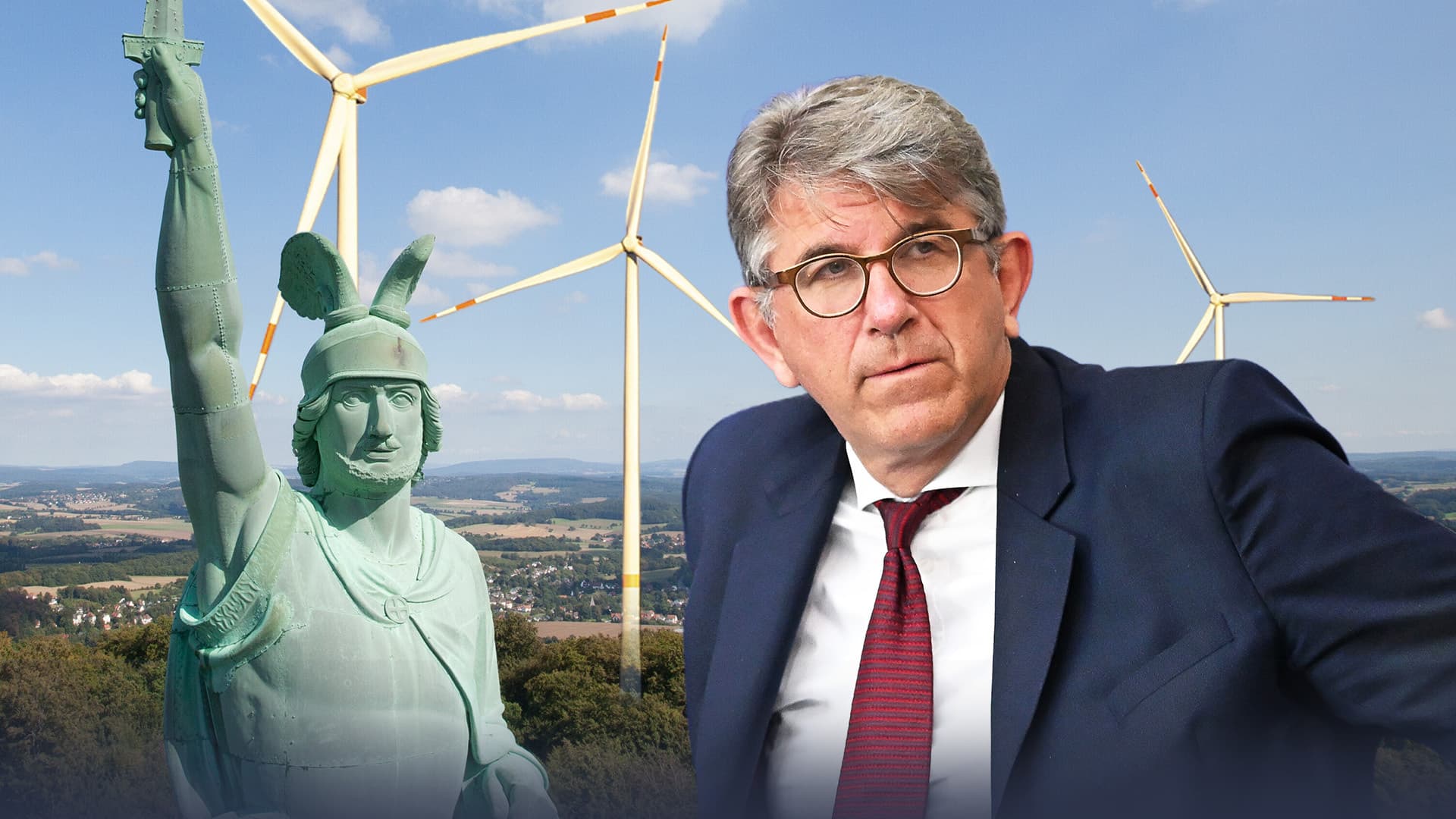 Weimer forderte „Kulturkampf“ um das Hermannsdenkmal: Windräder werden die Statue nun um 163 Meter überragen